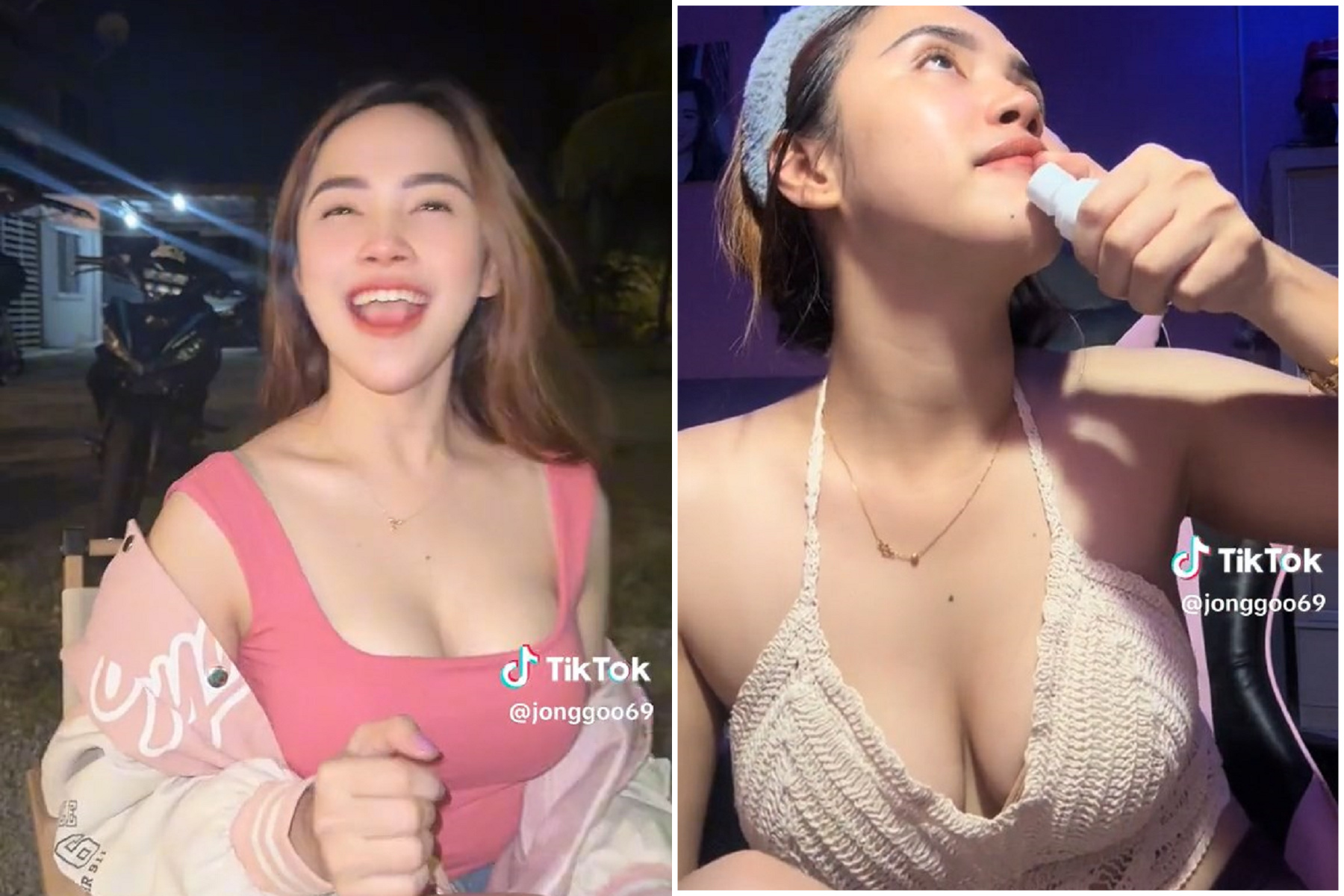 大馬正妹拍「巨彈海波浪」猥褻片遭逮，被瘋狂肉搜意外爆紅。（翻自TikTok）