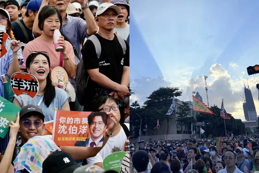 沈伯洋昨日舉辦競總成立大會，現場號稱匯聚逾12萬名支持者。（本刊資料照、Threads@milawang817授權使用）
