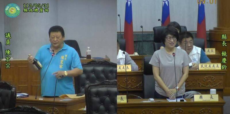 陳宏宗與饒慶鈴今日異口同聲強調「酒駕零容忍」。（翻攝自YouTube＠臺東縣議會）