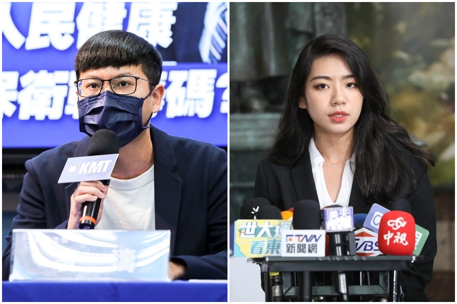 藍白合火車至今還未到站，國民黨智庫副執行長、桃園市議員凌濤、國民黨正妹發言人楊智伃，喊話「不要英雄打架」。（國民黨提供、翻攝自楊智伃臉書）