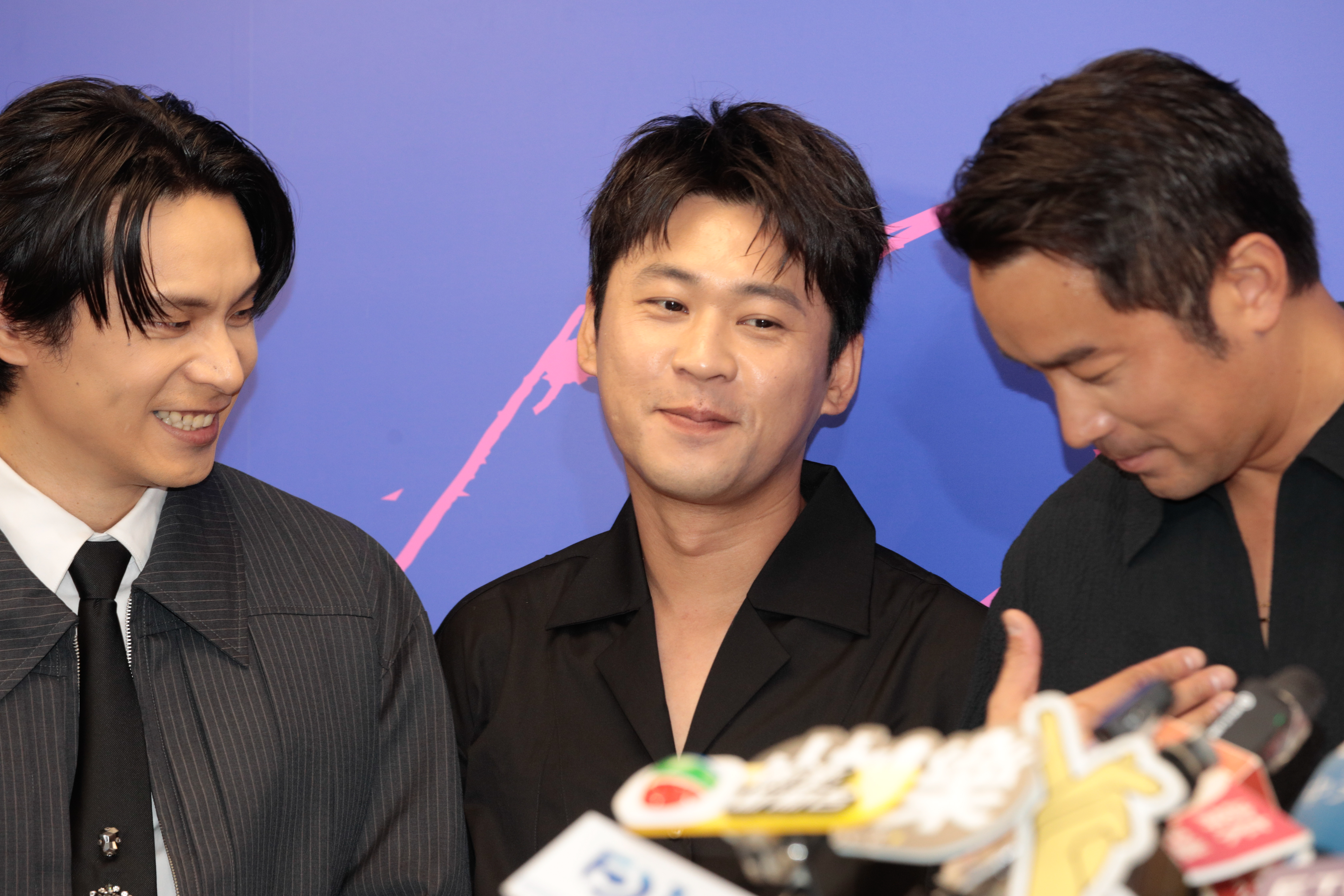 姚淳耀（左起）、黃迪揚、張孝全三人在新戲裡演難兄難弟。蕭志傑攝