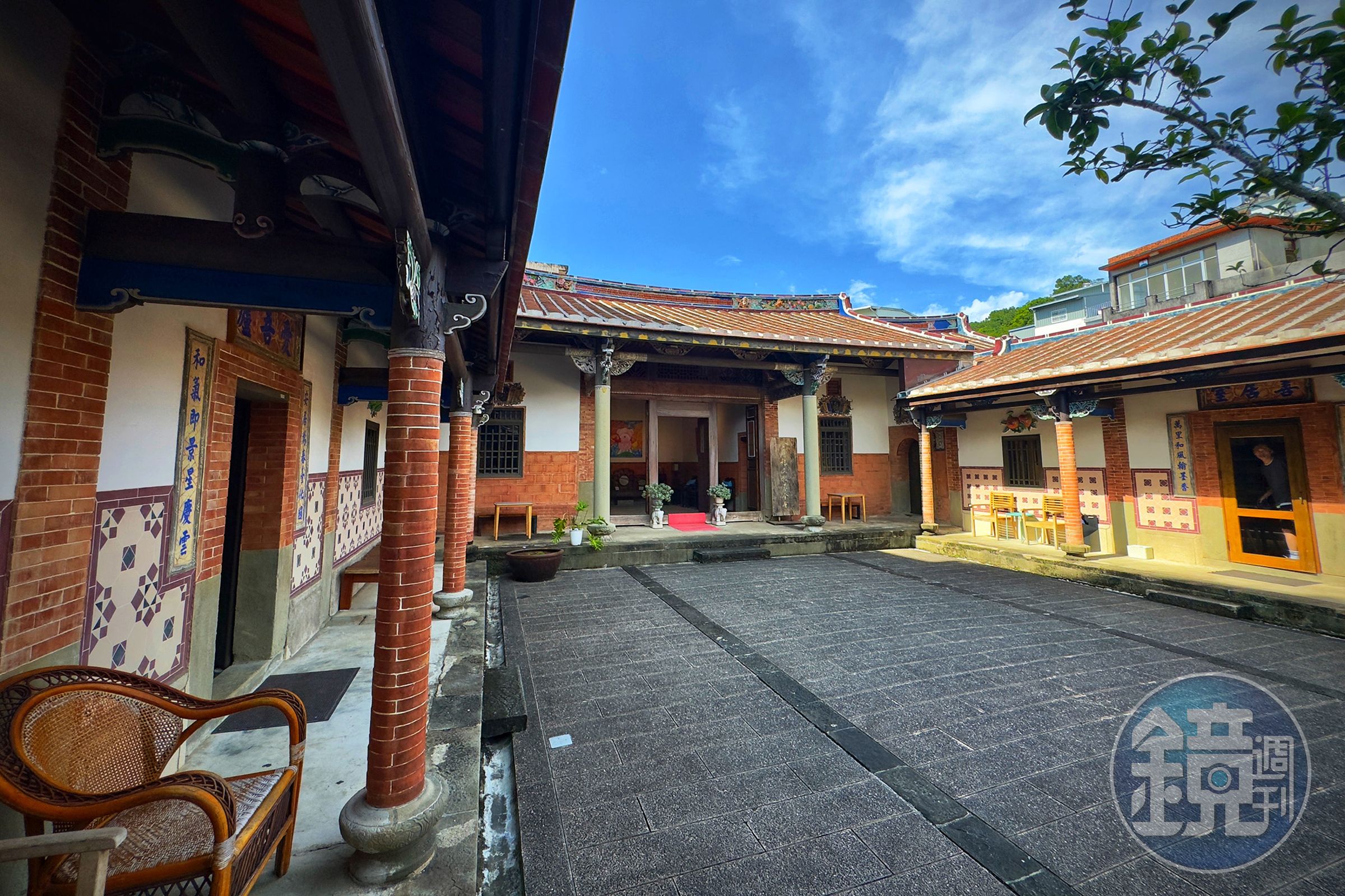 新天井位在傳統三合院「忠恕堂」裡,這裡曾是一位秀才的家。(童心怡攝)
