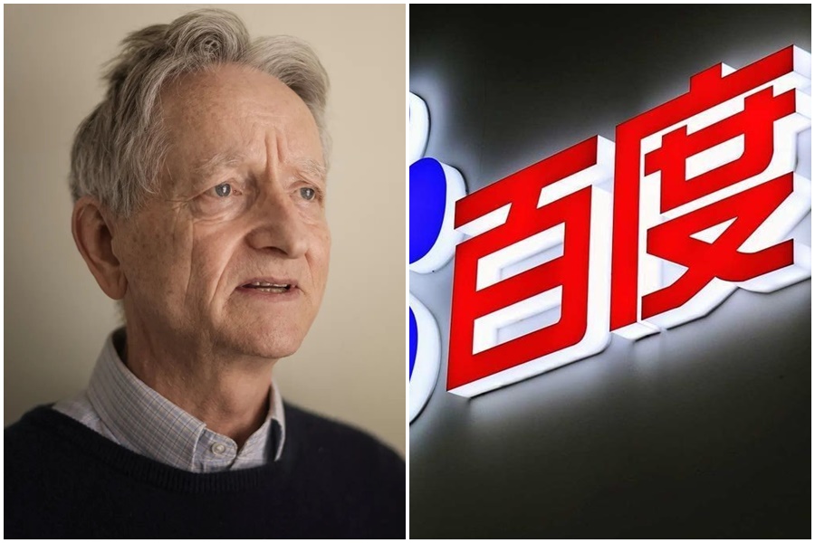 百度曾嘗試以1,200萬美元，挖角「AI教父」辛頓。（左圖翻攝自推特@omnific9，右圖翻攝自網路）