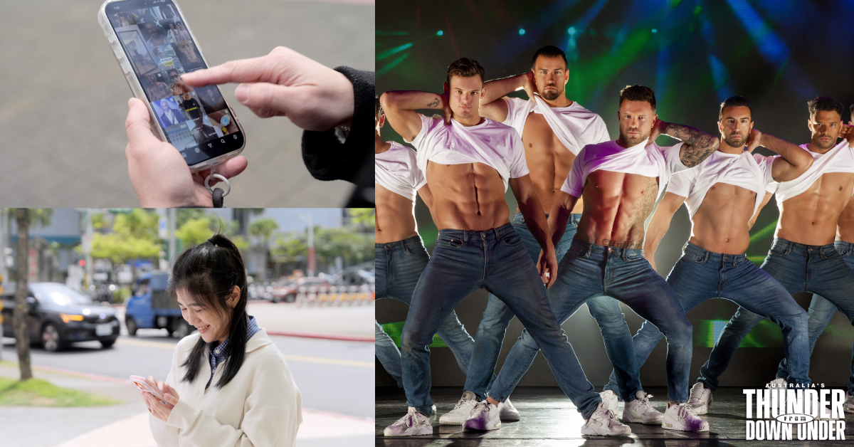 《澳洲雷霆猛男秀》今年5月火辣登陸台南十鼓夢糖劇場，結合「女王面具之夜」主題與零距離互動橋段，從腹肌洗臉到高空擁抱，帶來讓人心跳加速的沉浸式感官體驗。