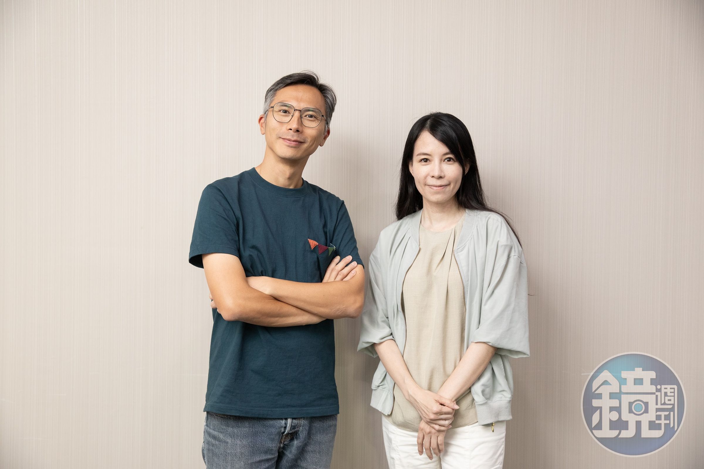 《自殺通告》監製林配儀（右）與導演周冠威（左）。