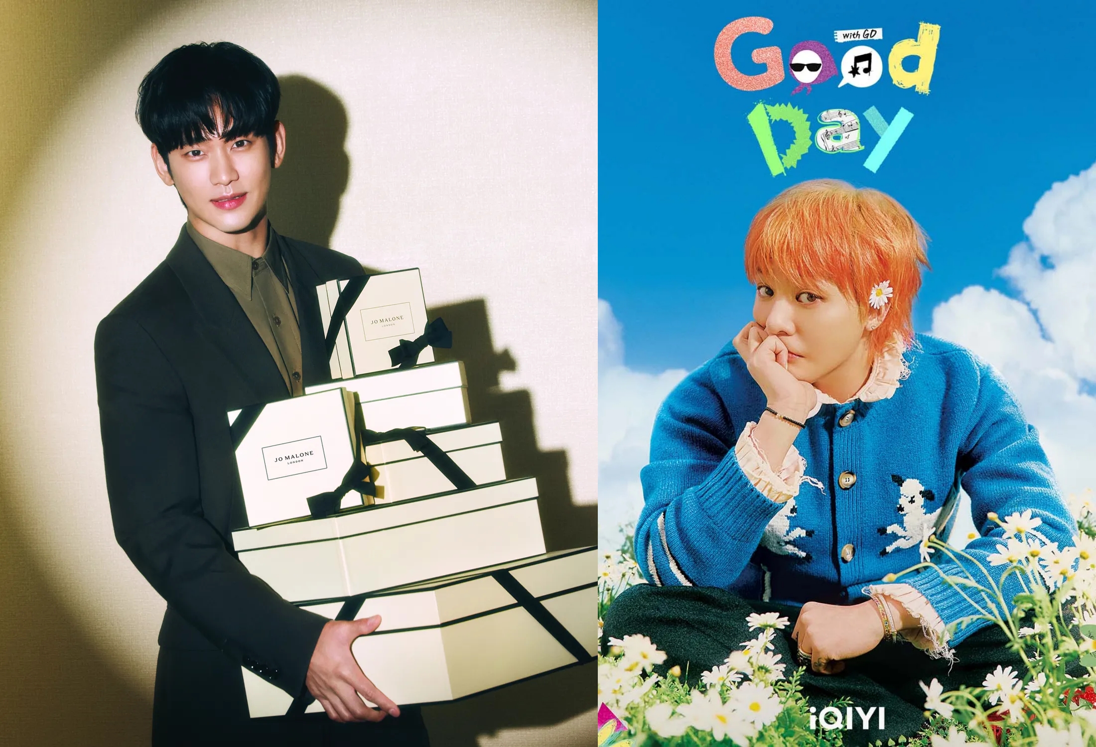 金秀賢再丟代言，去年11月才官宣的 Jo Malone London亞洲品牌大使到期不續。而本週《GOOD DAY》將停播一次。（左Jo Malone London提供、右愛奇藝國際站提供）