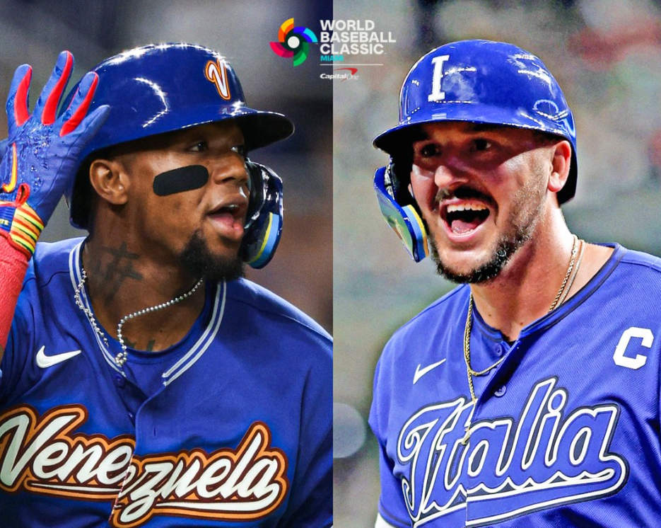 委內瑞拉單局連4安逆轉戰局，4比2擊退義大利闖進冠軍戰。（翻攝X@WBCBaseball）