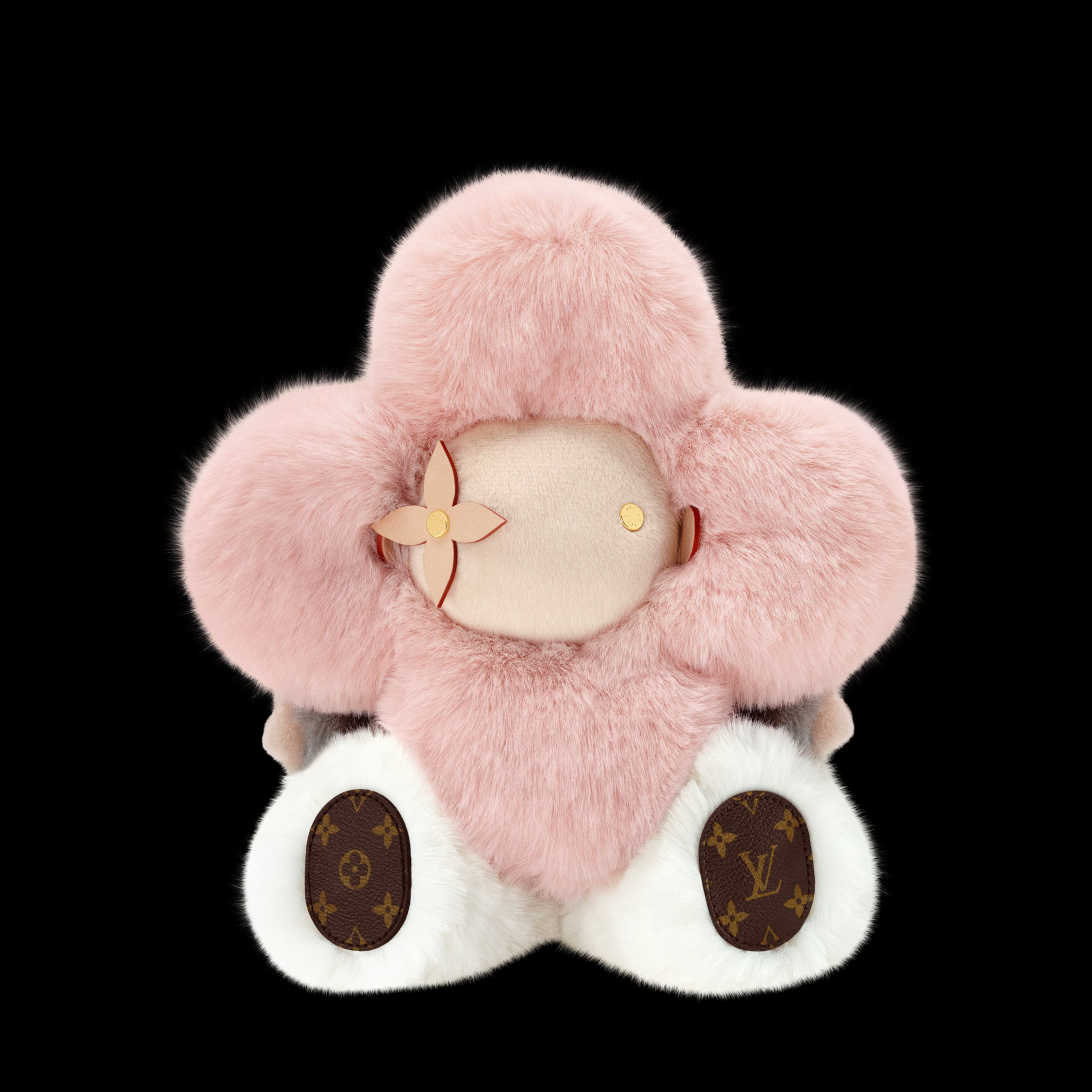 擁有花形臉龐的Doudou Vivienne玩偶,可愛討喜,虜獲不同年齡層,NT$45,400。(翻攝自Louis Vuitton官網)