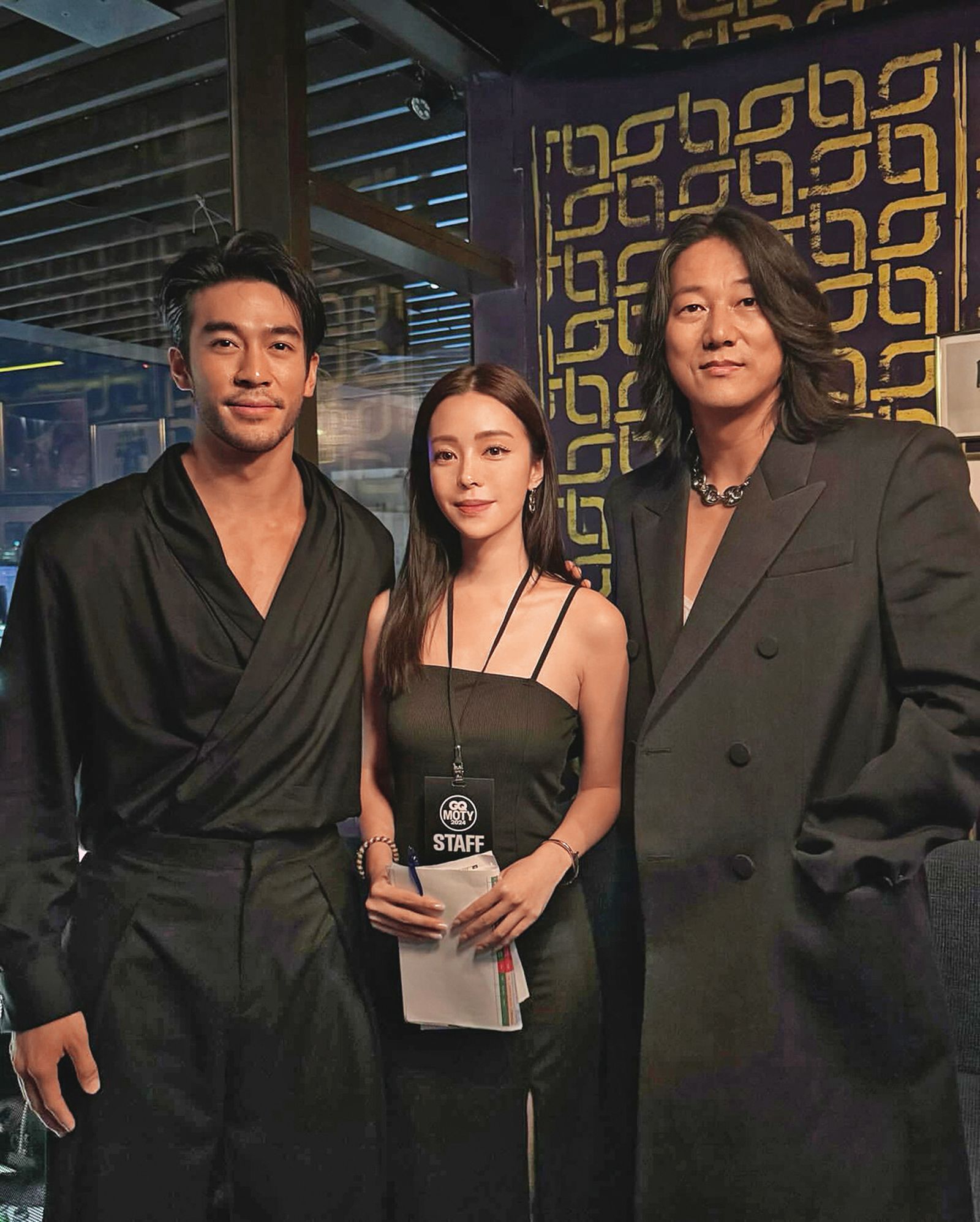 名媛趙文安（中）曾是凱文的同事，兩人在公司的關係友好。左為錢裕揚、右為「韓哥」姜成鎬。（翻攝自wenanchao IG）