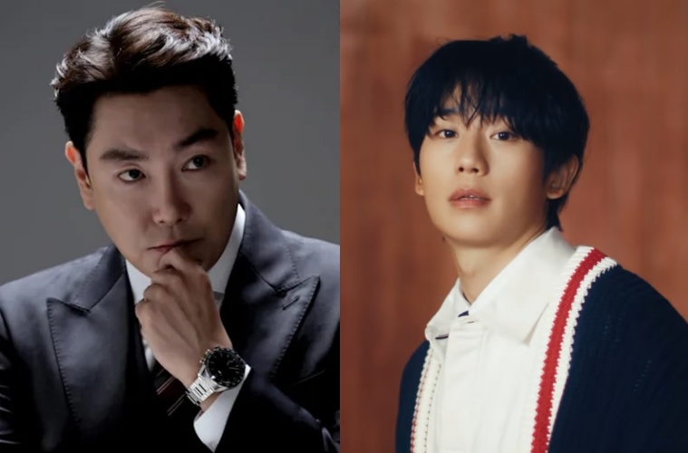 網友爆料2014年酒局事件，丁海寅（右）可能曾遭趙震雄（左）冰塊攻擊，事件尚未經官方證實。（翻攝自instagram/sarament_official、holyhaein）