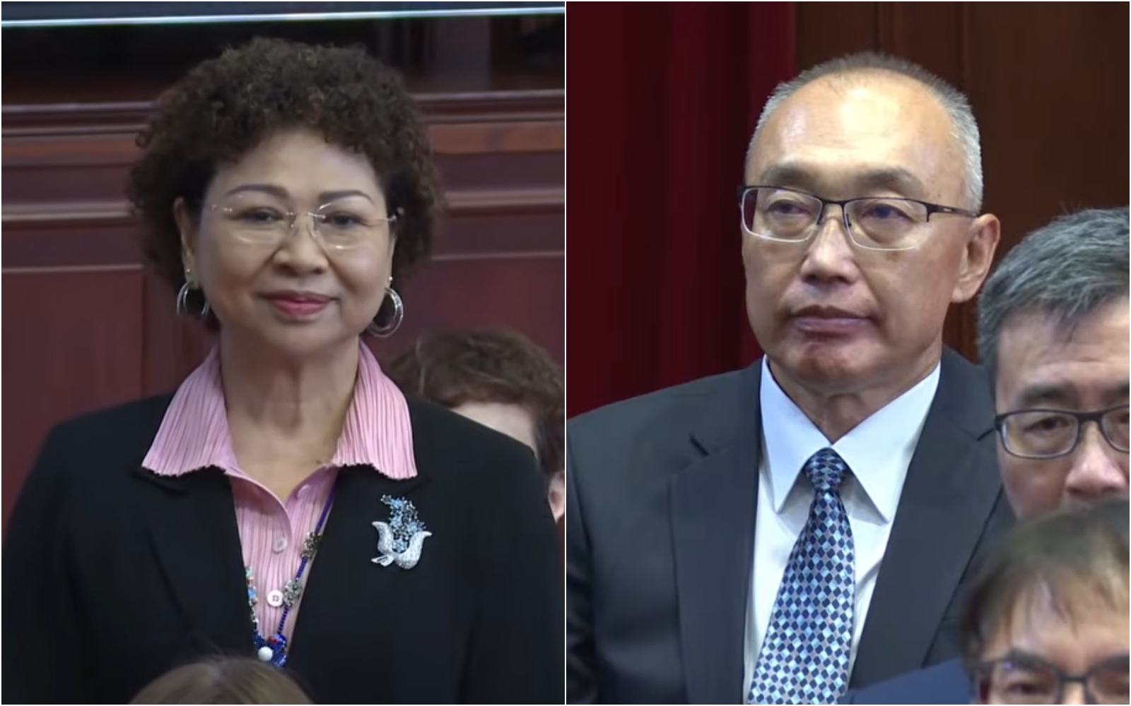 前國民黨立委廖婉汝、前新北市副市長謝政達被提名為新任監察委員。(翻攝自總統府直播)
