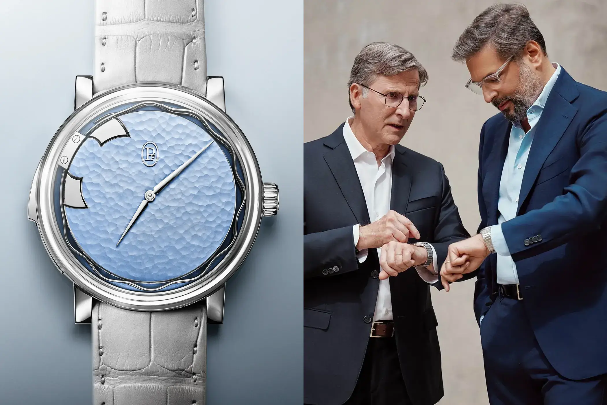 為慶祝品牌創立30週年,帕瑪強尼(Parmigiani Fleurier)推出限量五枚的 Carillon Tourbillon 三問報時陀飛輪腕錶,行政總裁 Guido Terreni (右)並將親自來台介紹。