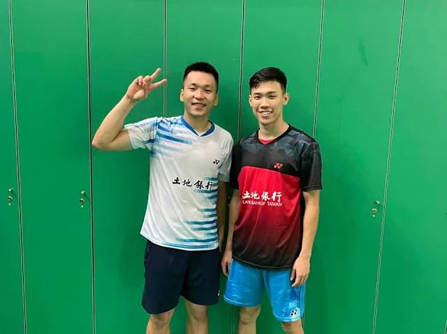 盧震曾和李洋搭檔打國際賽擠進8強。（翻攝自李洋臉書）