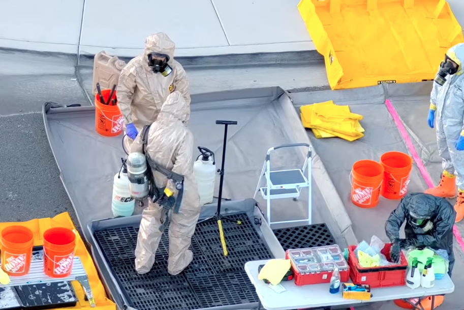 美國拉斯維加斯的一處寧靜社區驚傳藏有神祕的非法生物實驗室。（翻攝自Las Vegas Metropolitan Police YT）