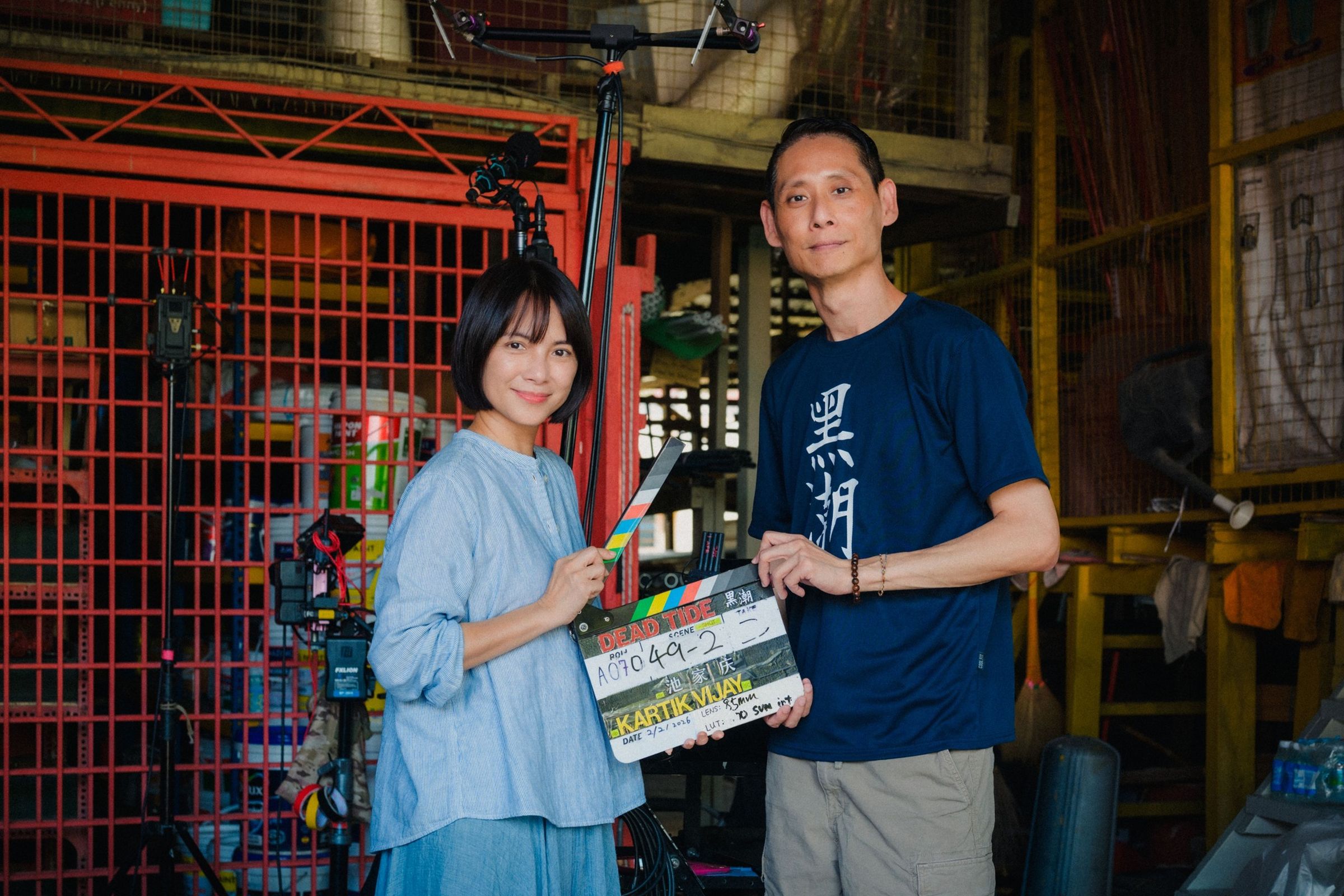 李心潔（左）第二次擔任電影監製，再度邀請王禮霖一起工作。（甲上娛樂提供）