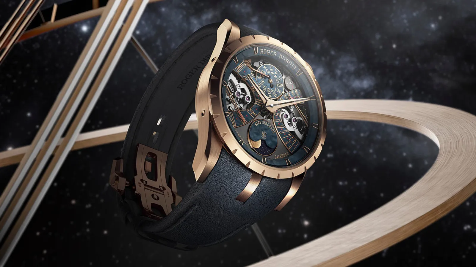 Excalibur Biretrograde Perpetual Calendar 雙逆跳萬年曆腕錶。