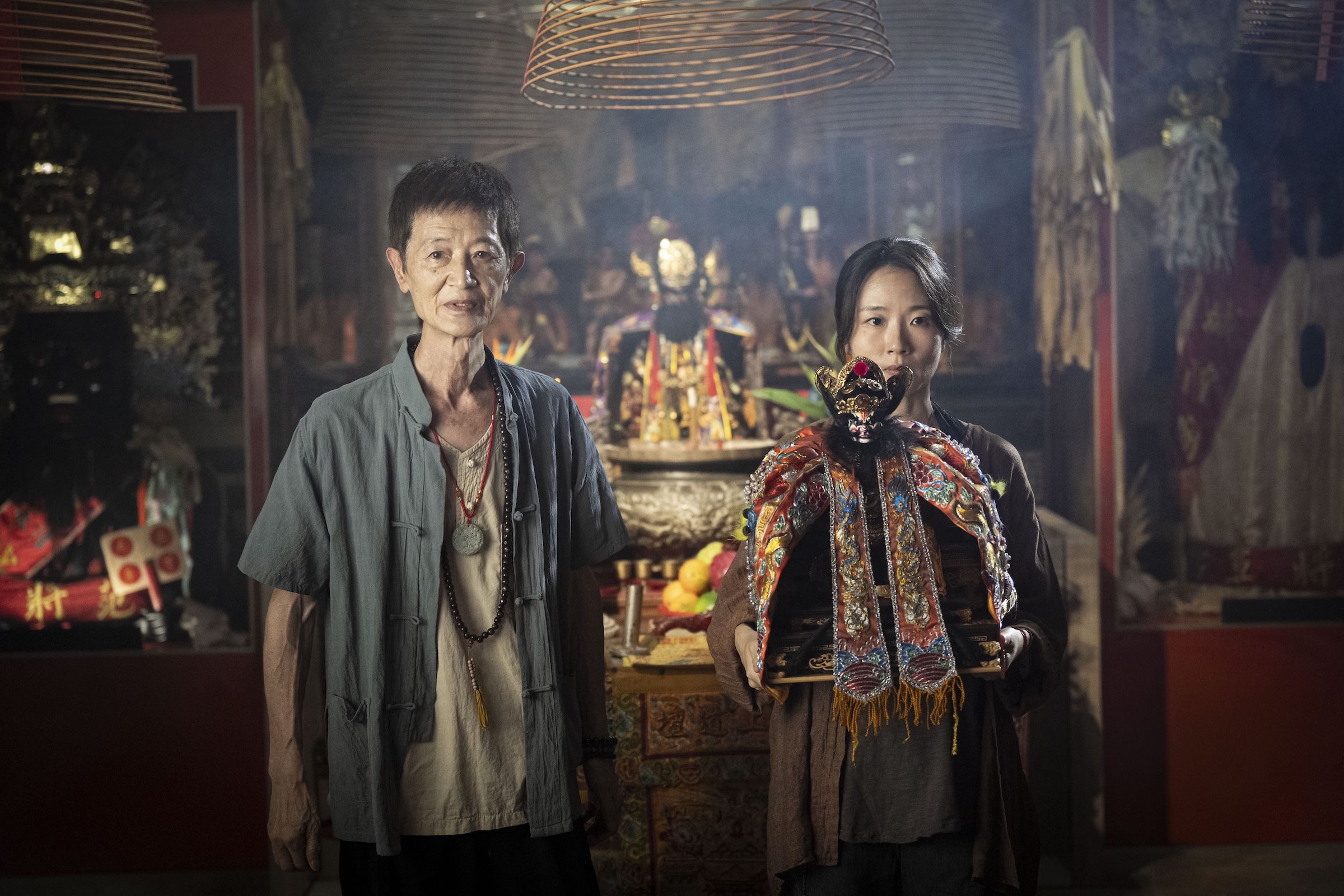 《粽邪4:坤蒂拉娜》許安植(右)、陳博正(左)回歸演出。(華影提供)