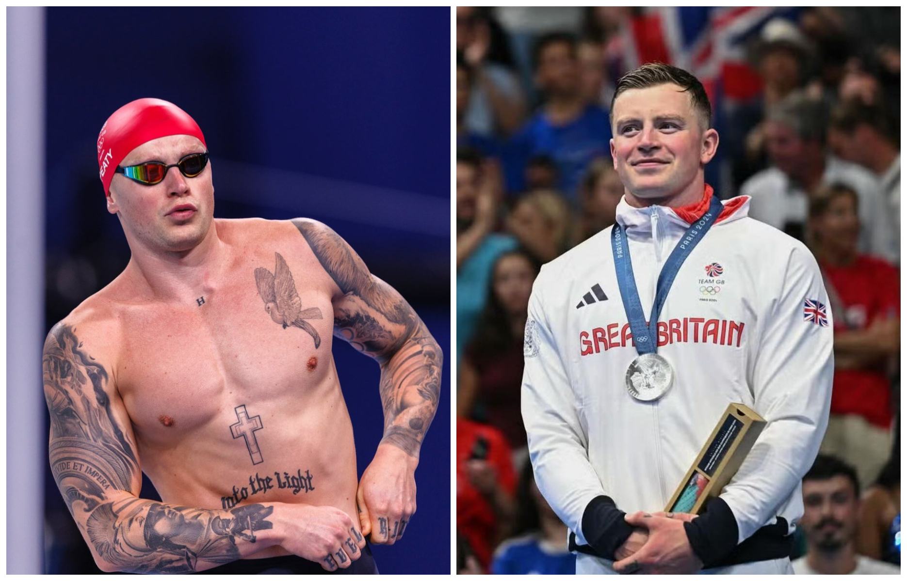 亞當皮蒂有「英國蛙王」封號，今年巴黎奧運挑戰金牌三連霸失利，奪下銀牌。（翻攝Adam Peaty IG）