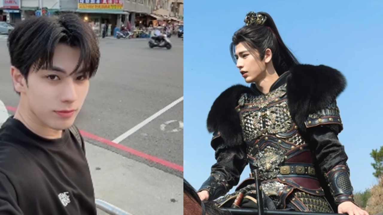 阿B（左）因神似《逐玉》演員張凌赫（右）而爆紅。（翻攝自阿B Threads；張凌赫微博）