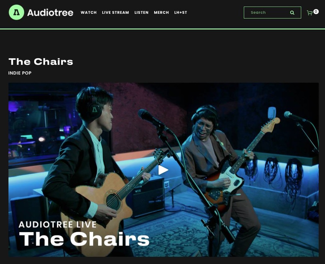 椅子樂團2020年登上美國知名音樂現場錄製平台Audiotree。（翻攝自椅子樂團臉書）