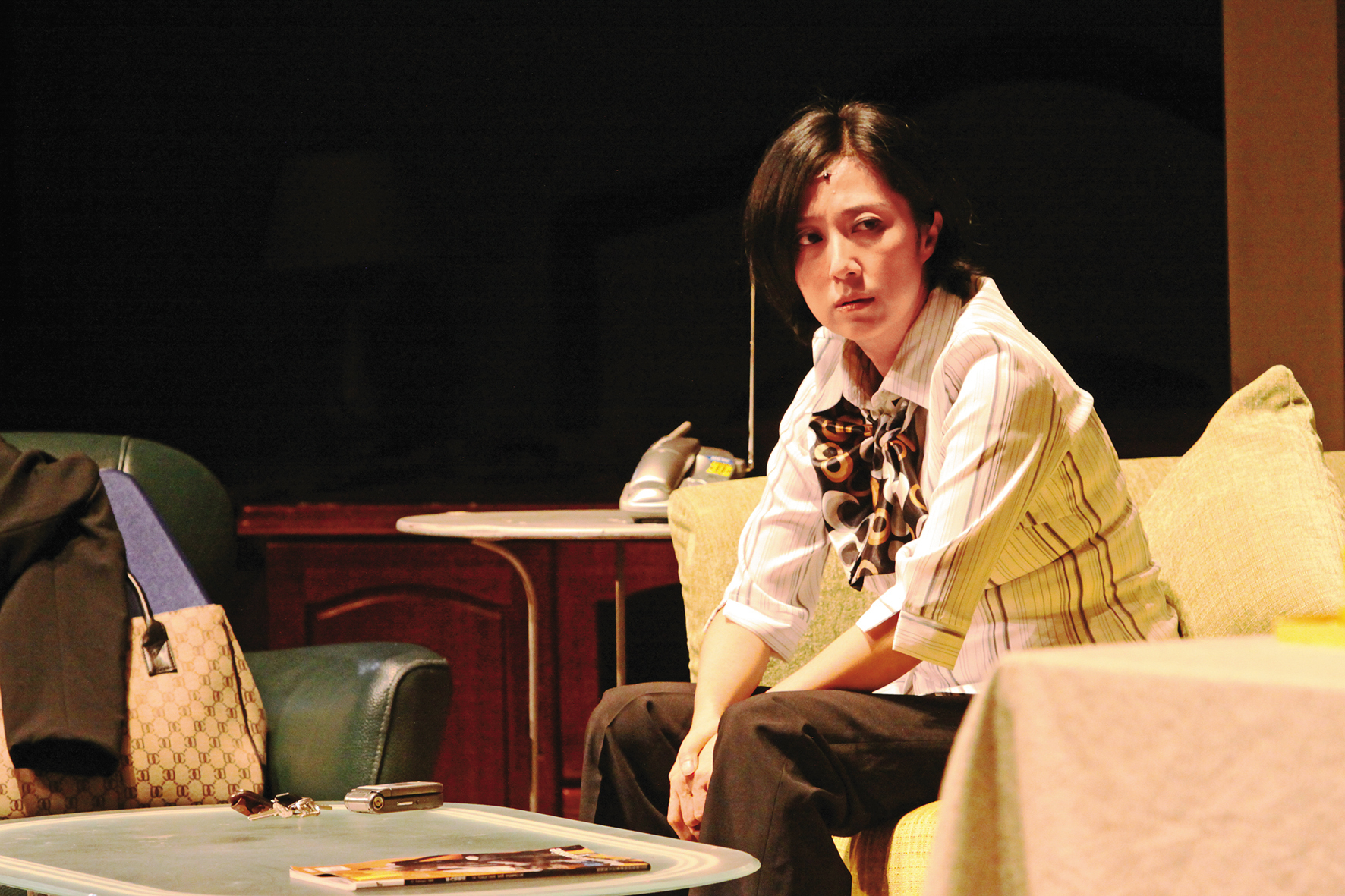 14年前的《人間條件四》,黃韻玲首度在舞台劇演出不討喜的人物美真,獲得廣大迴響。(張大魯攝/綠光劇團提供)