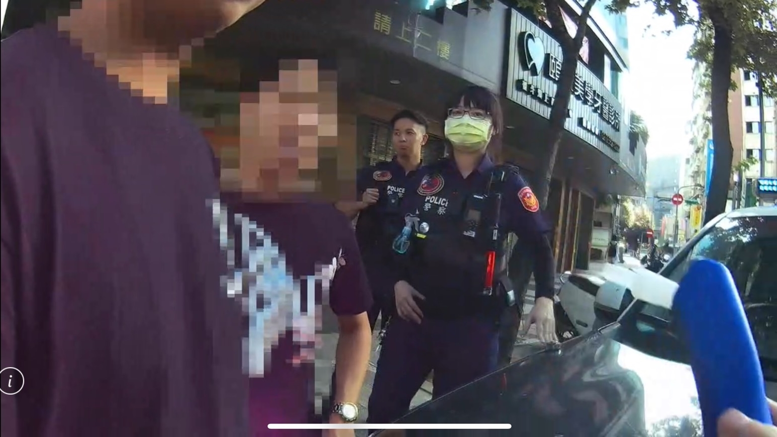 警方發現王男駕車走走停停，上前攔查時發現王男酒味濃厚。（翻攝畫面）