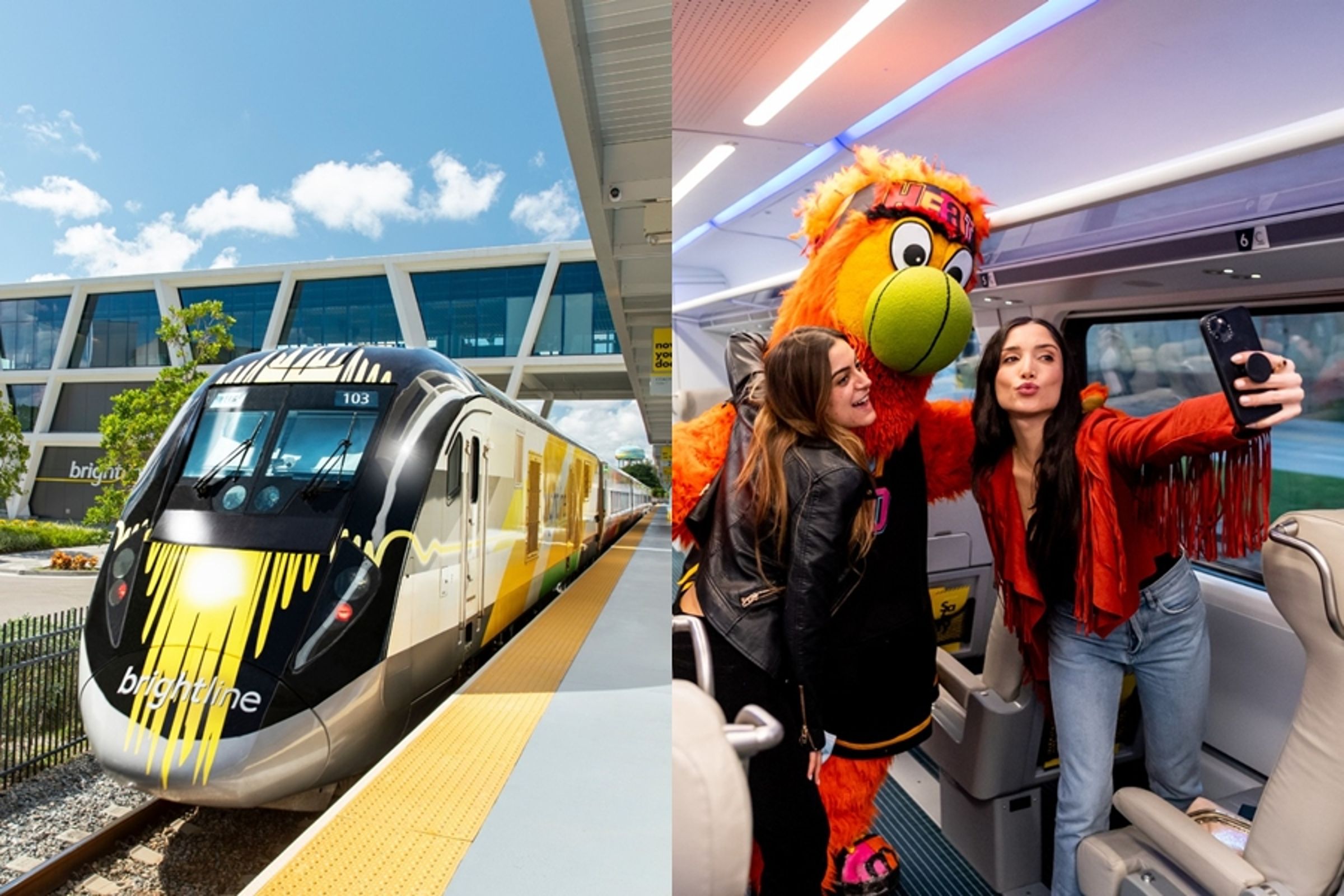 邁阿密的新火車Brightline是許多遊客的好選擇。(翻攝自Brightline臉書)
