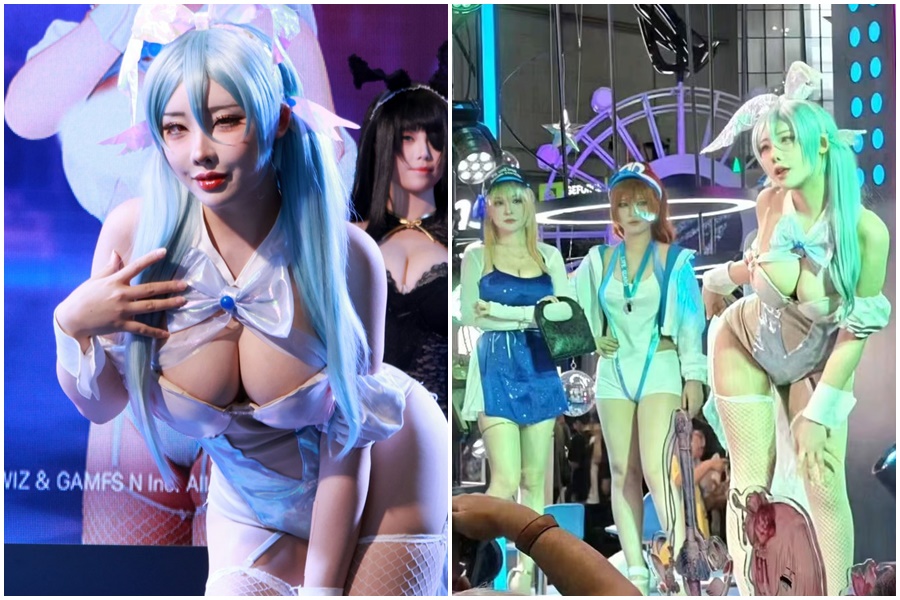 南韓職業Coser「Yasal」到中國出席動漫展，中國網友直呼其性感扮相與專業程度完勝同台中國Coser。（翻攝自X）