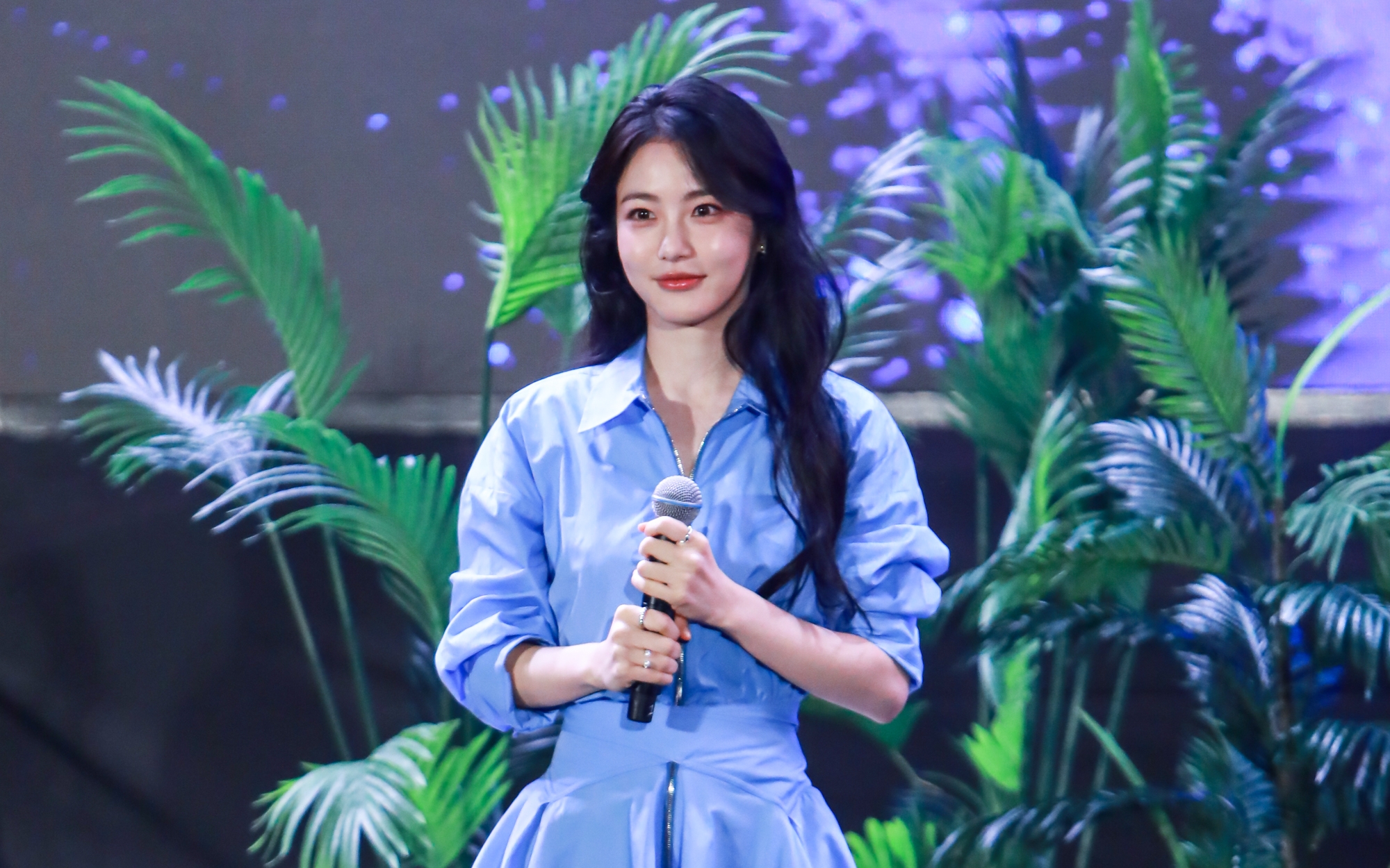 韓星辛叡恩在台首度舉辦粉絲見面會，努力講中文還現學現賣台語「甘阿捏」。（網銀國際影視提供）