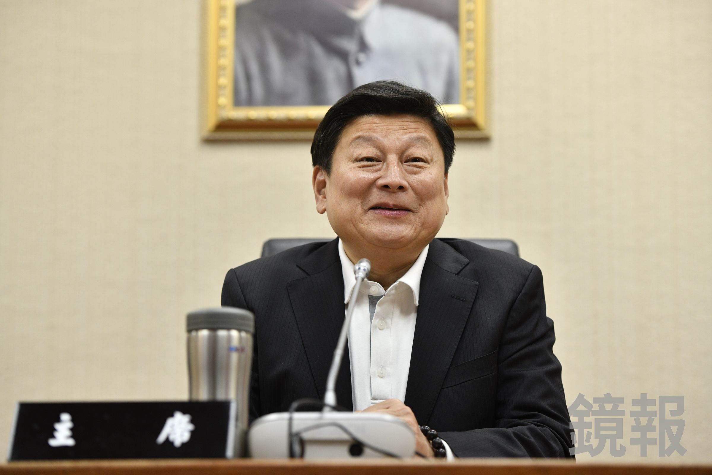 傅崐萁仍未鬆口是否角逐黨魁。（鏡報李智為）