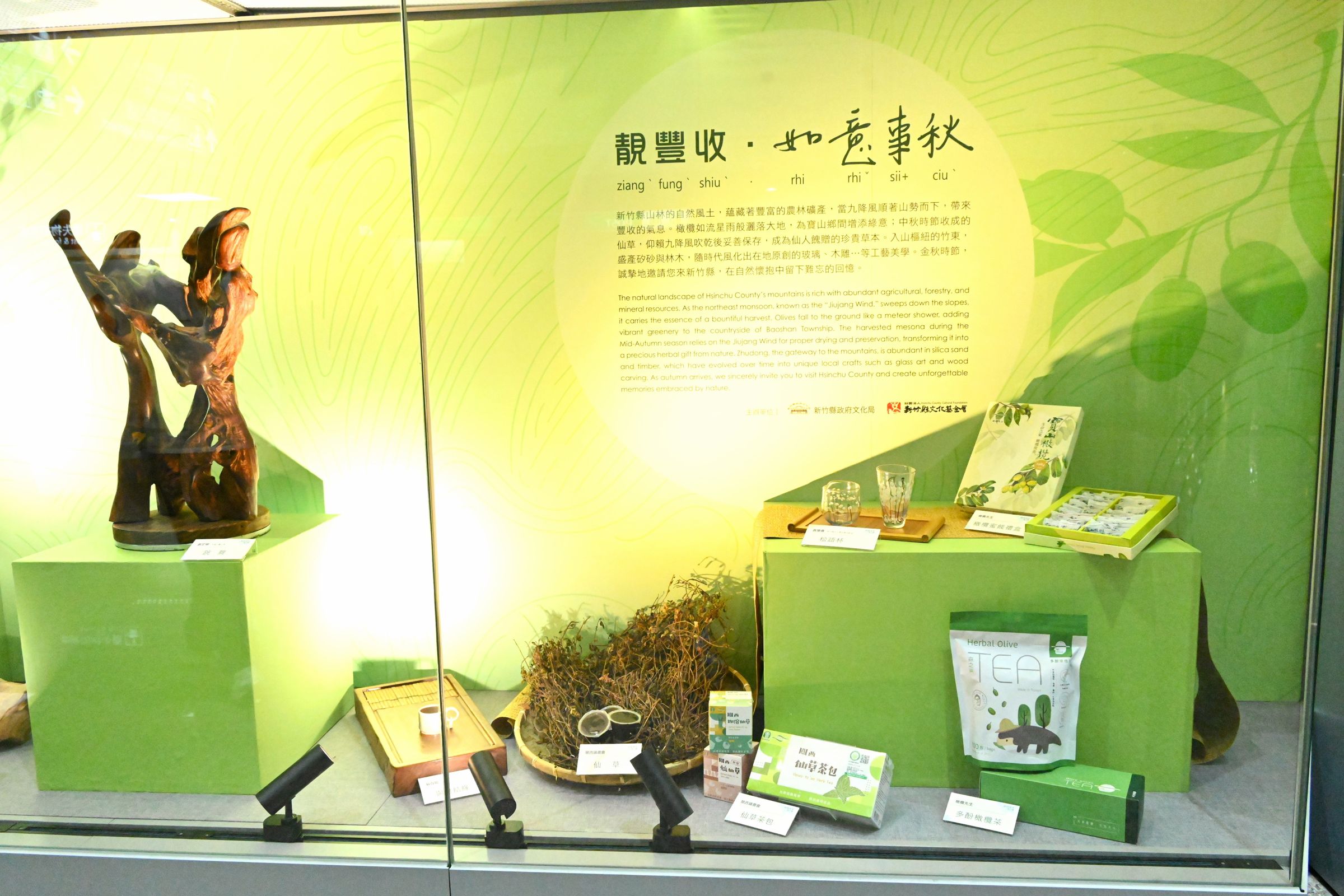 特展分成4個單元,包括春季「靚年華.桐在品春」、夏季「靚氣魄.義民燃夏」、秋季「靚豐收.如意事秋」,以及冬季「靚平安.食福鬧冬」。