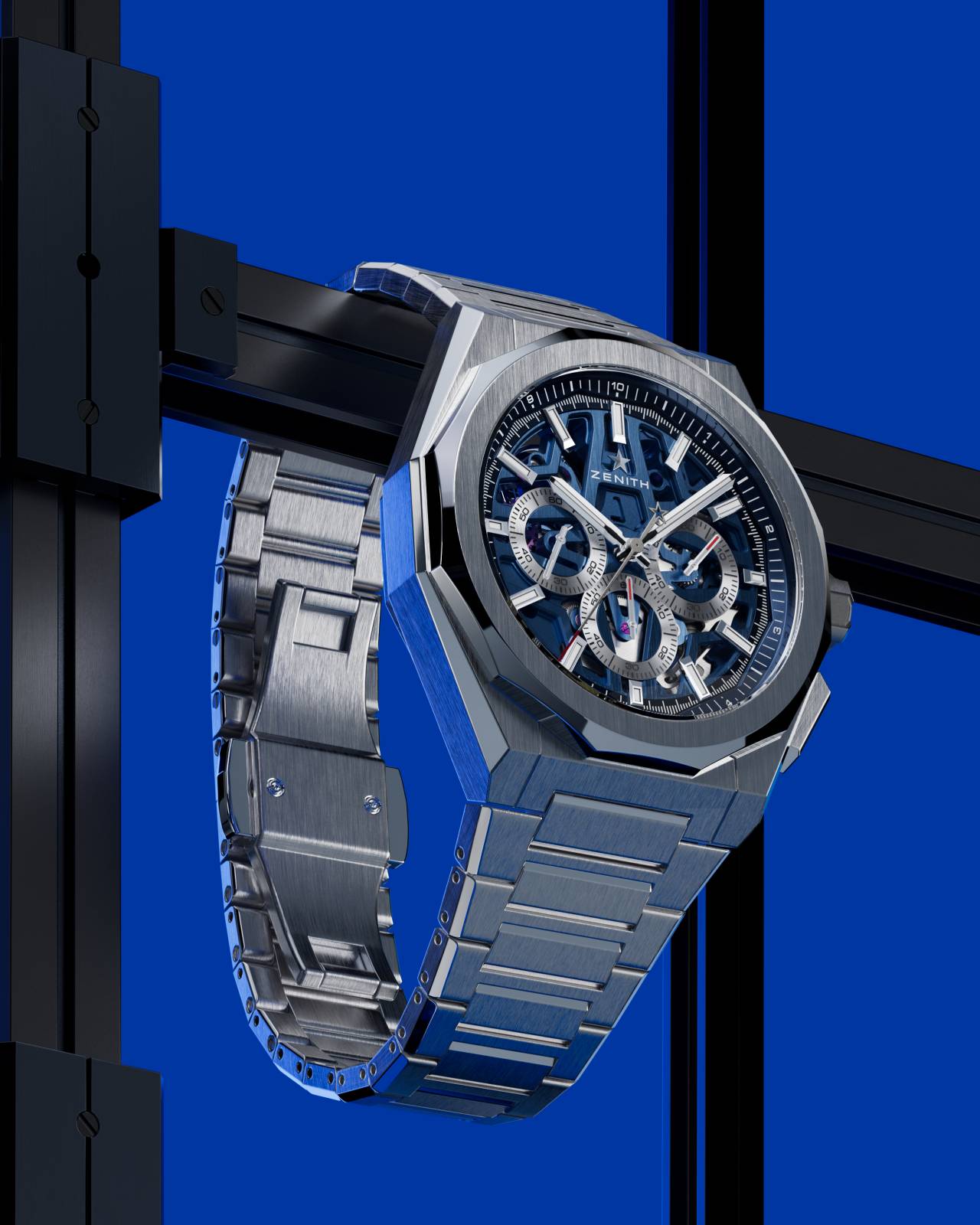 真力時 Defy Skyline 鏤空計時碼錶，定價約NT$542,300。