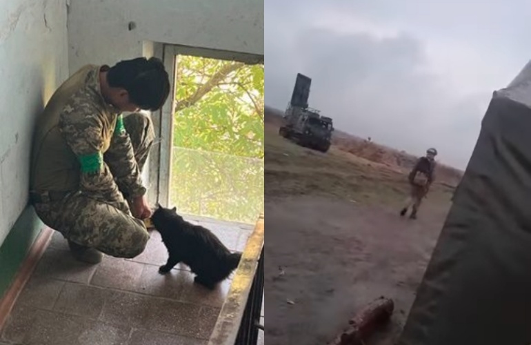 愛護動物的「貓戰士」吳忠達於烏俄戰火中壯烈犧牲,他生前所拍下的交戰影片也隨之曝光。(翻攝畫面)