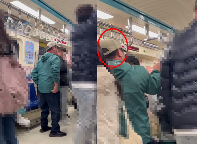 阿伯情緒激動，大聲指責年輕人不讓座，車廂其他乘客看不下去，出言制止阿伯。（翻攝自threads @uu.q_05）