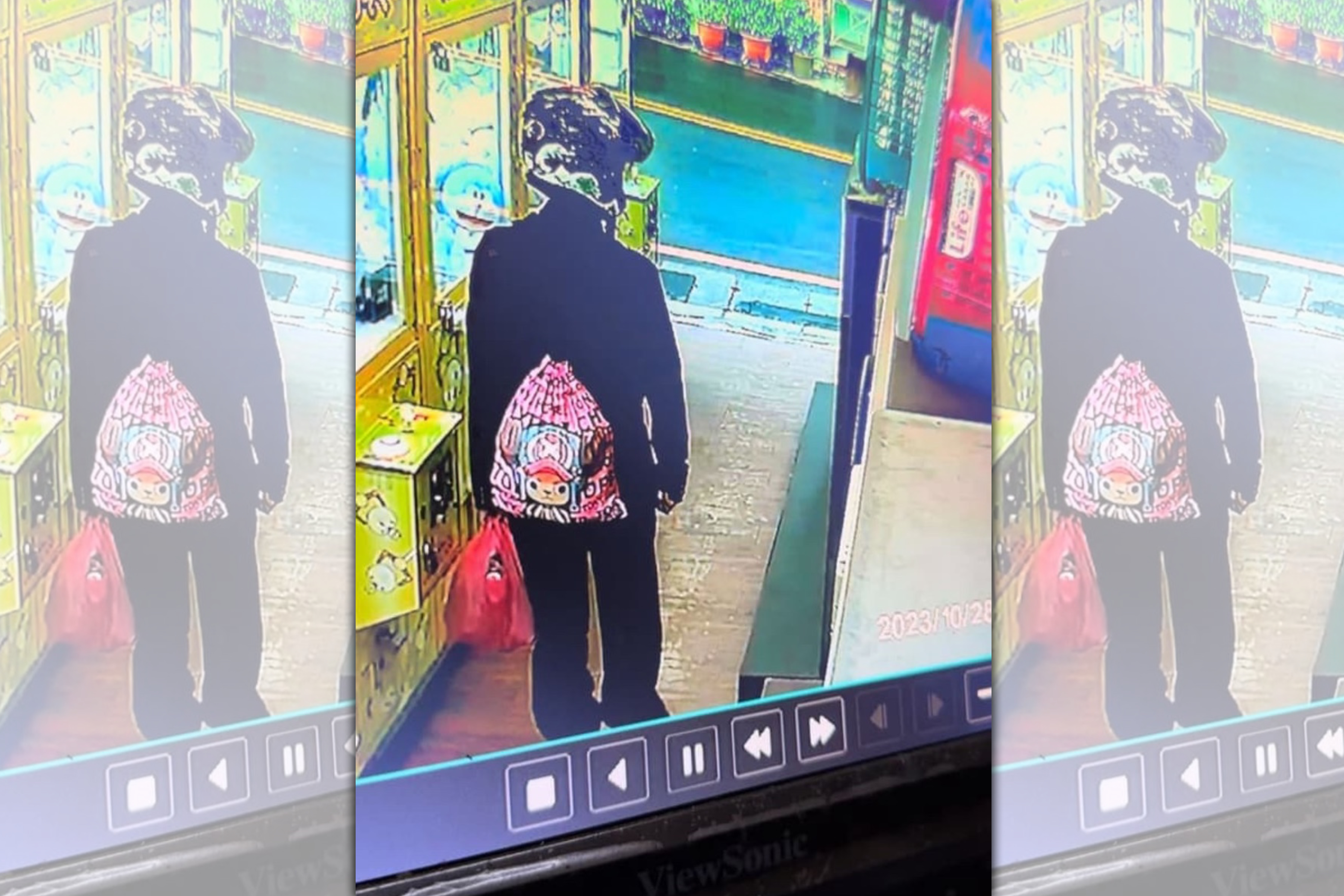 楊男進入自助洗衣店竊取內衣，身影都被監視器拍下。（翻攝自Dcard）