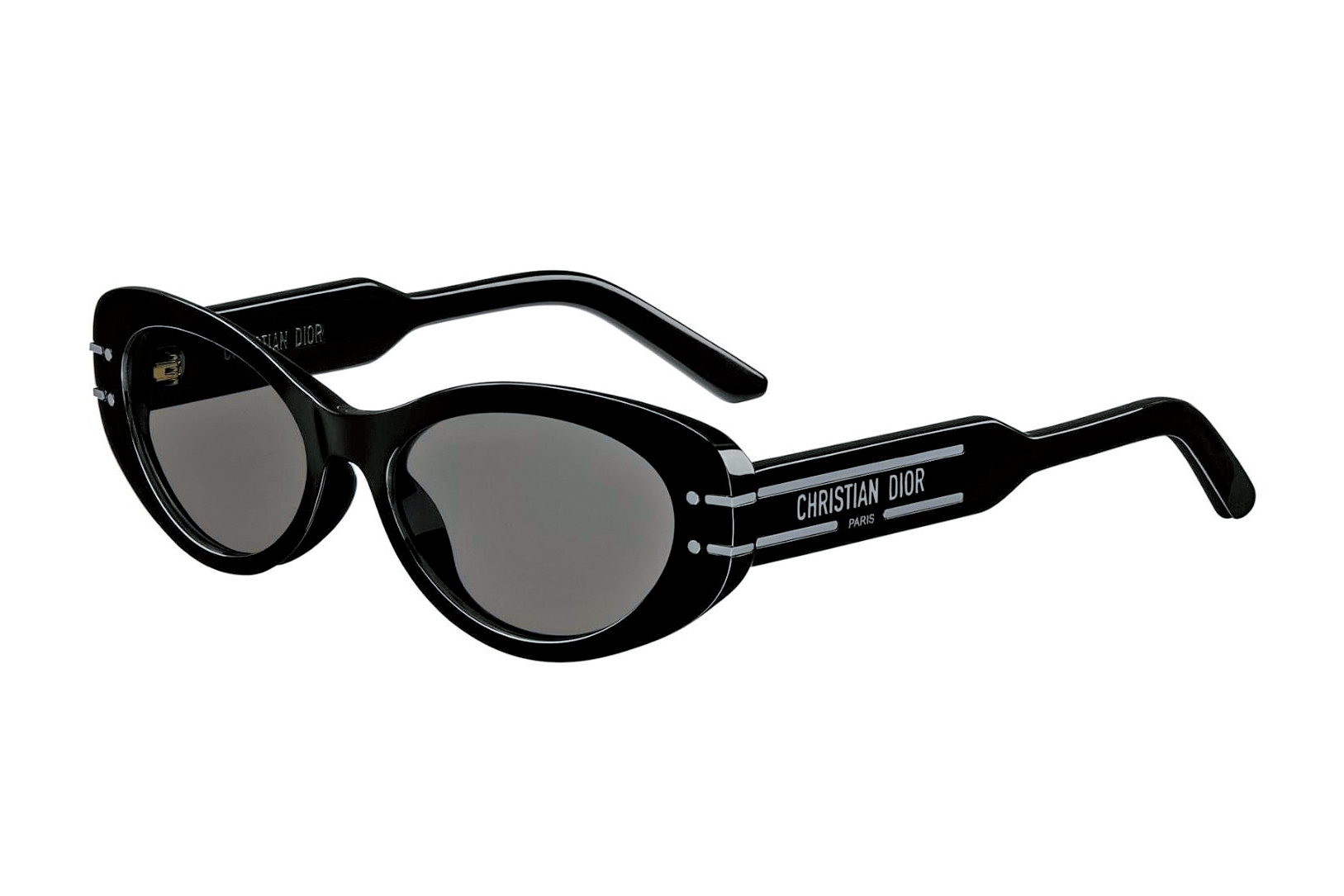 DIOR Signature 橢圓鏡框灰色鏡片太陽眼鏡,NT$19,000。(Dior提供)