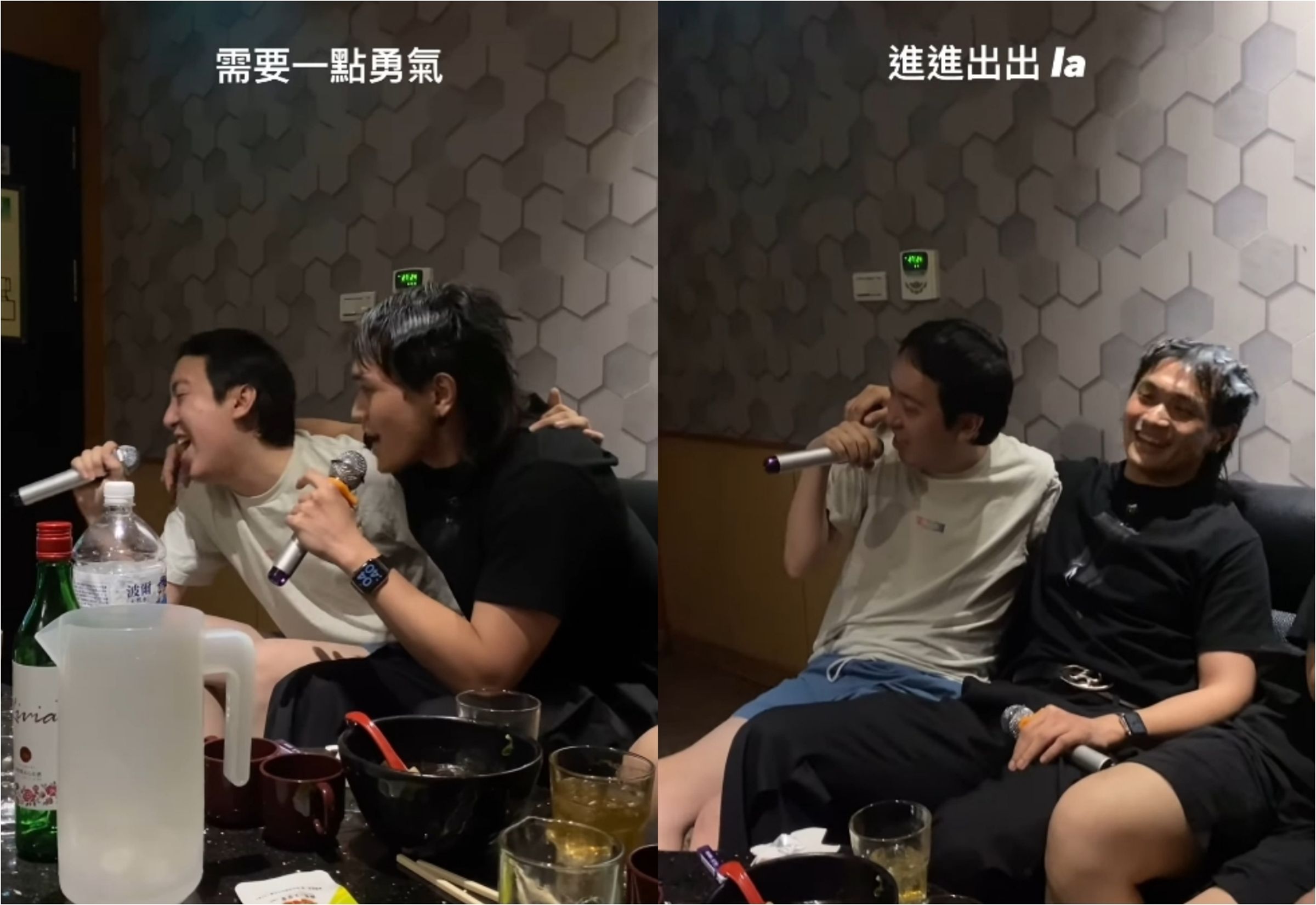 狗柏在限動發出和修齊一起勾肩搭背合唱的畫面,之前衝突似乎煙消雲散。(翻攝自Instagram @gobo_dogg)