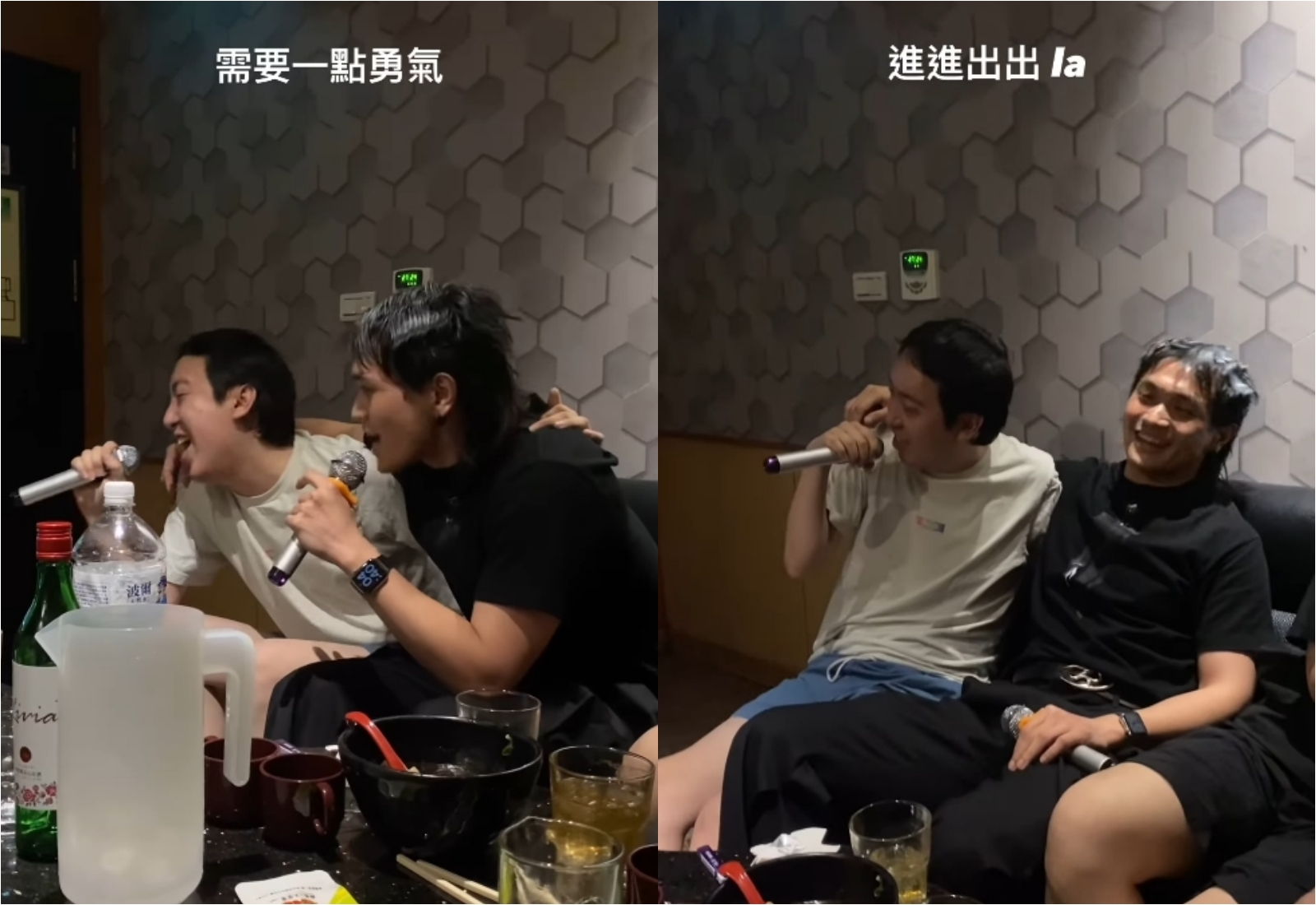 狗柏在限動發出和修齊一起勾肩搭背合唱的畫面，之前衝突似乎煙消雲散。（翻攝自Instagram ＠gobo_dogg）