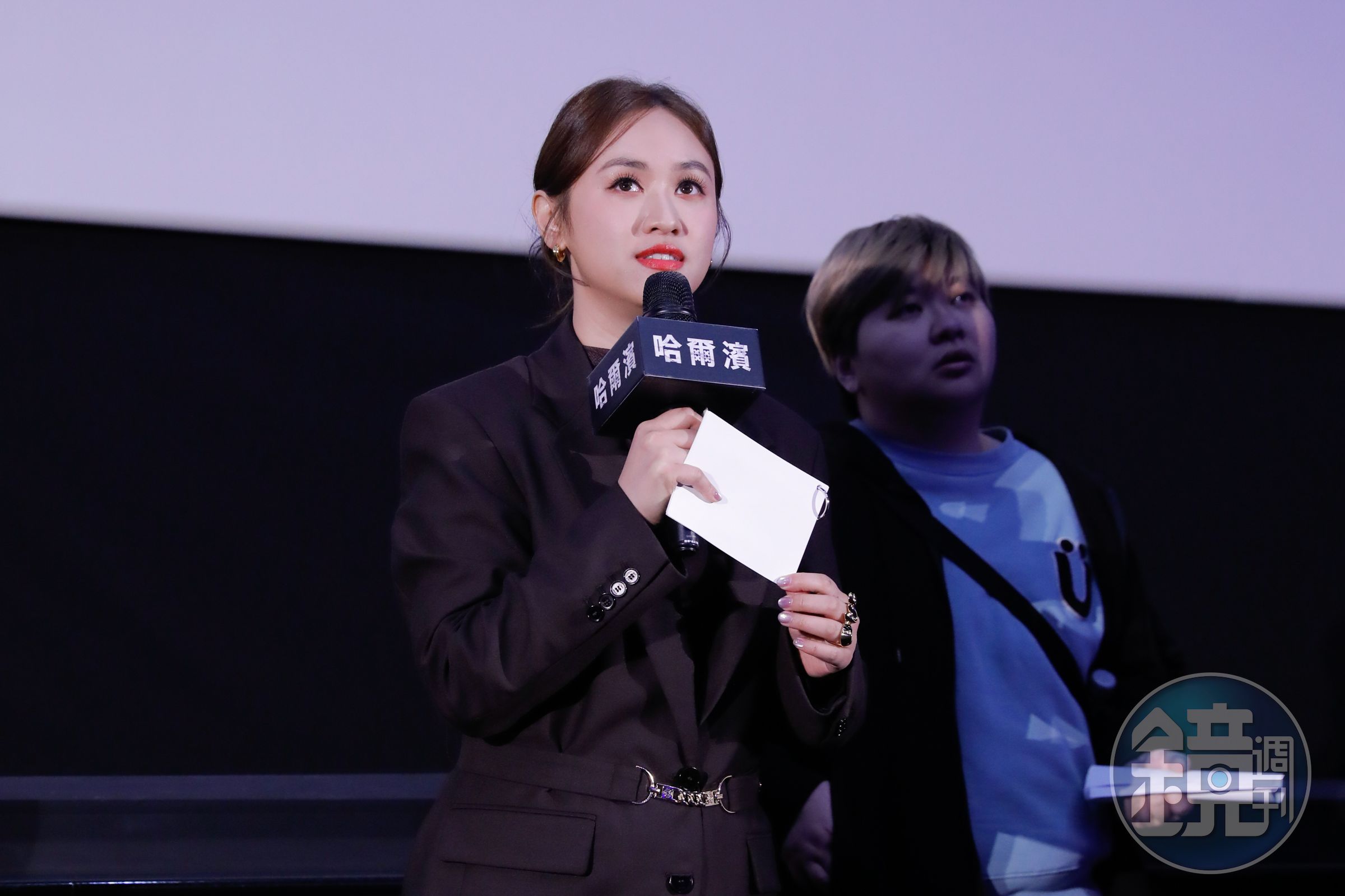 韓影《哈爾濱》台北影人見面會由Sandy吳姍儒主持。