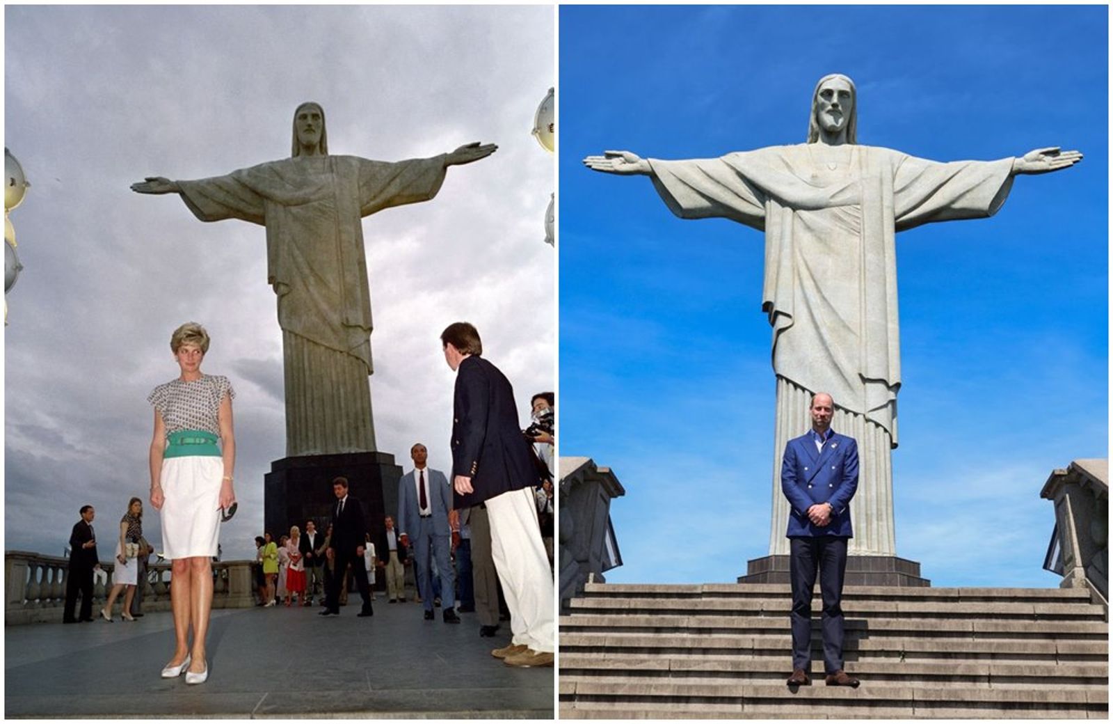 威廉王子重現黛妃34年前經典畫面！　里約基督像前向母親致敬