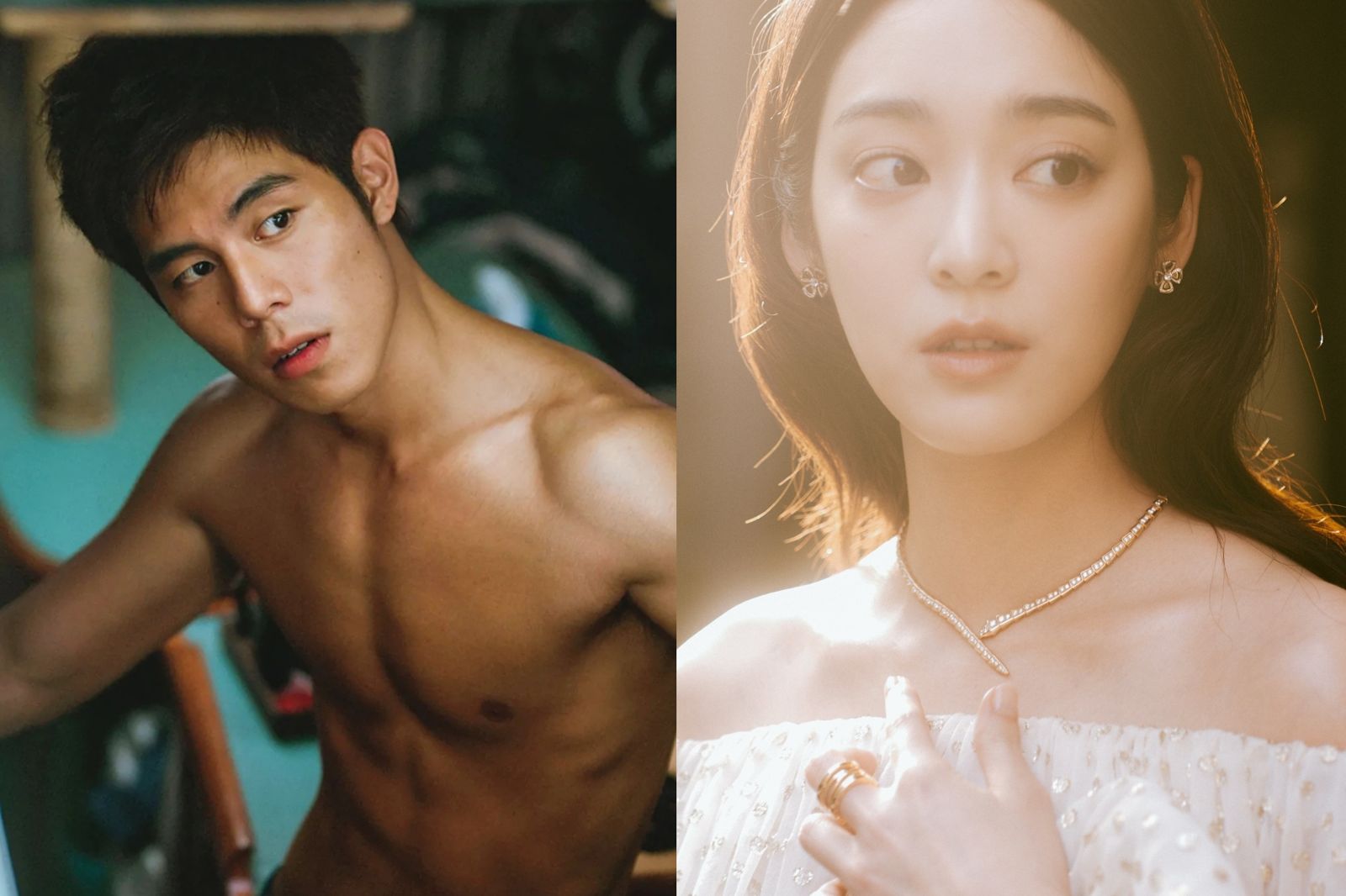 詹懷雲好身材自《影后》後就不藏了，在《命中註定那頭鵝》中大放送，與江齊合演的《有病才會喜歡你》也有裸上半身的橋段。（台北双喜提供、翻攝江齊IG）