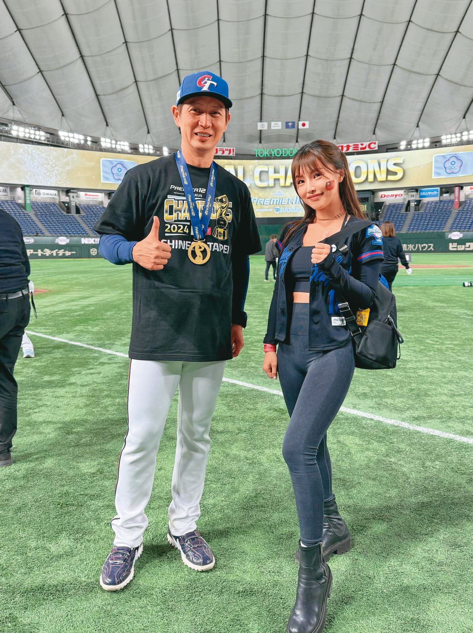 林倪安（右）和高志綱（左）過往的戀情被掀出，但雙方都否認。（翻攝自林倪安IG）