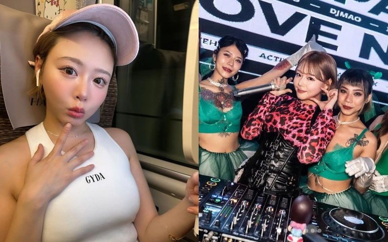 浜崎真緒從AV圈轉戰DJ，常到海外演出。（翻攝IG @maohamasaki_official）