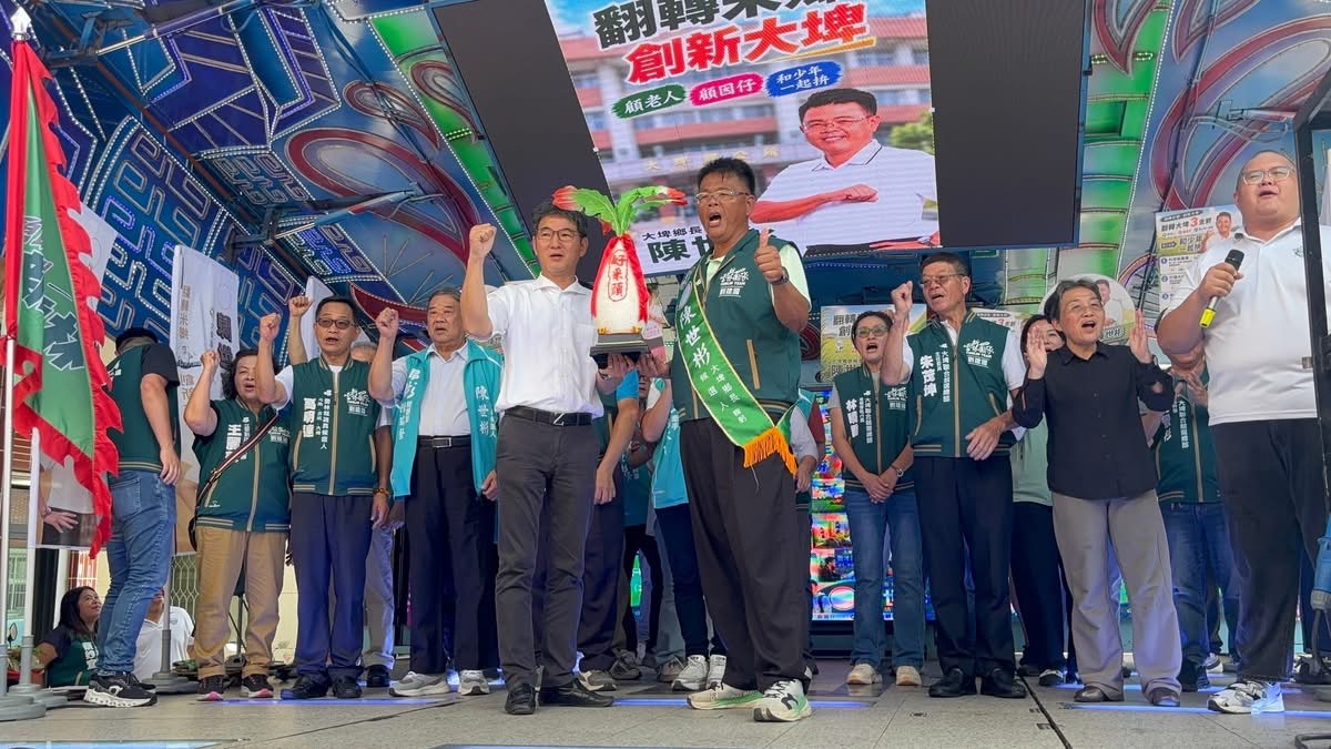 劉建國今(12)日與大埤鄉長候選人陳世彬共同成立聯合競選總部。雲林縣長候選人劉建國競選總部提供