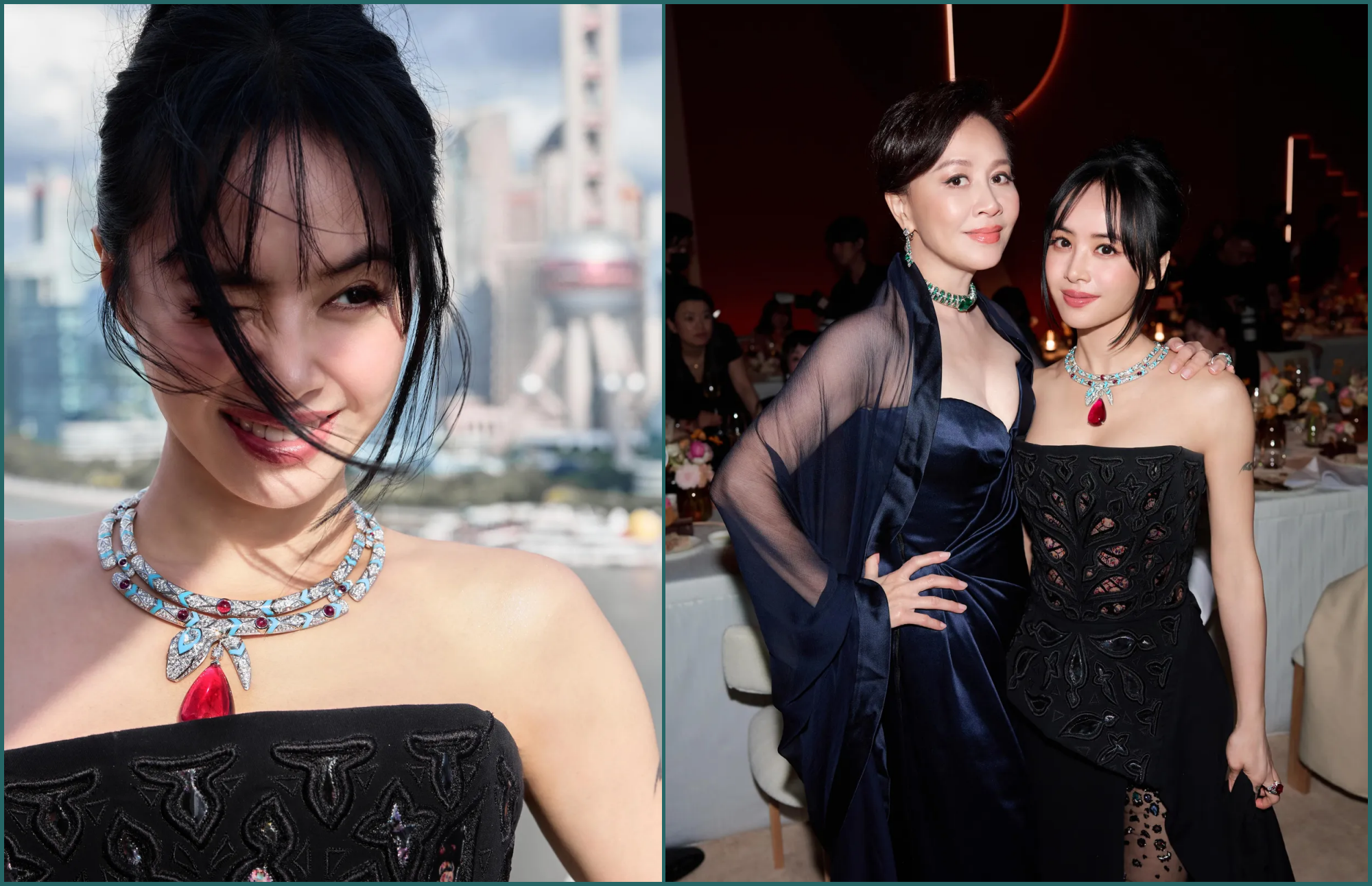 蔡依林開心與劉嘉玲合影,時隔12年再同框,回憶起兩人合作〈第三人稱〉MV的難忘經歷。(IG)