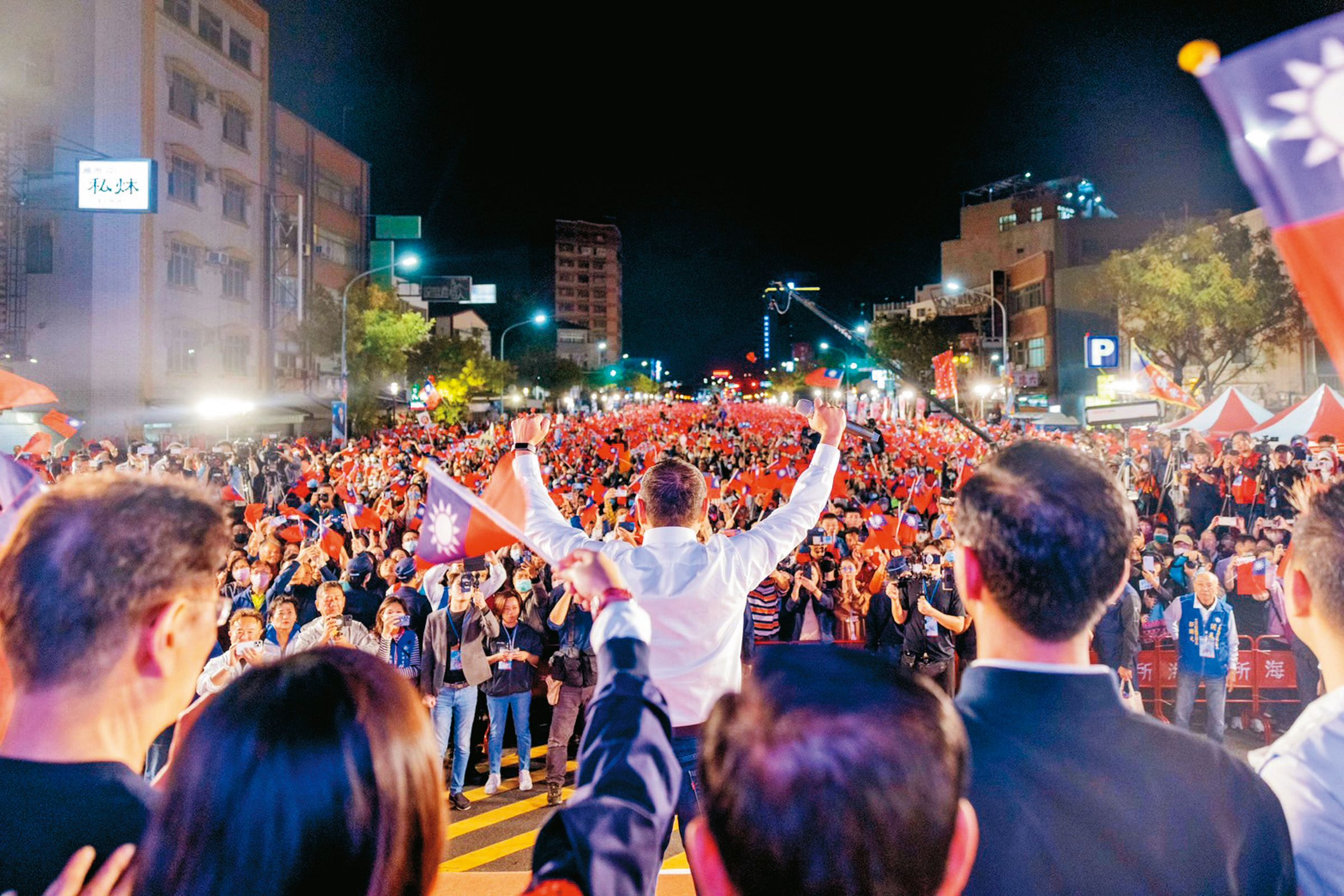 侯趙配登記後，26日在台南舉辦競選總部造勢大會。