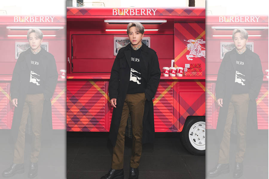 坤達出席BURBERRY節慶限定餐車開幕活動。（BURBERRY提供）
