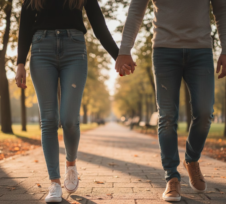 醫師解釋，男性在與心儀對象約會牽手或親密互動時，褲底「濕了一片」，屬於正常生理反應。（示意圖，由AI生成）