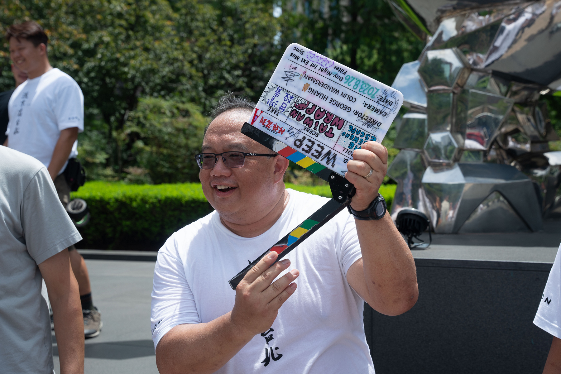 導演黃嘉智來台場勘後,決定修改劇本,回台拍攝《台北追緝令》。(采昌國際提供)