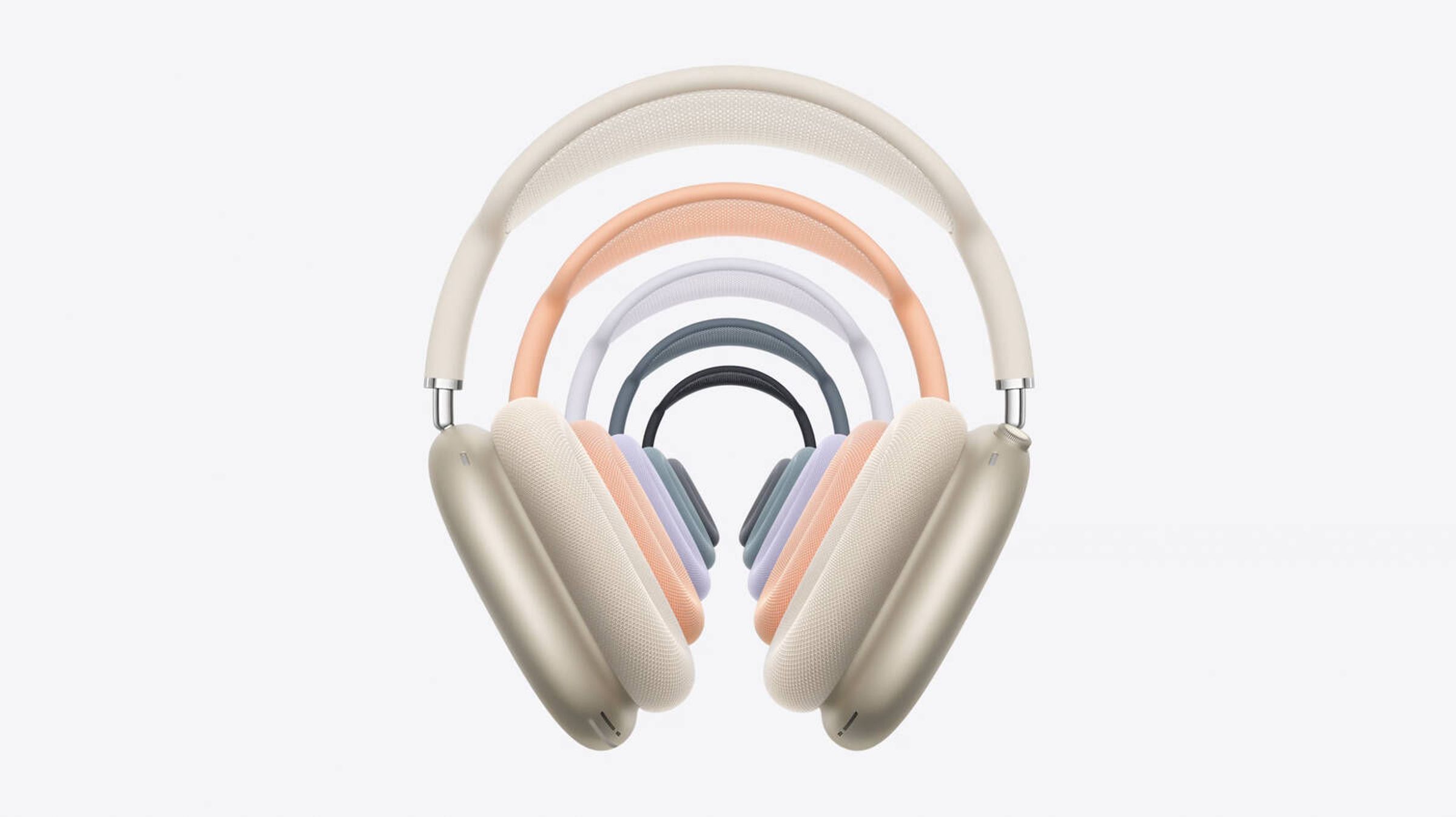 耳罩式降噪耳機AirPods Max，此次僅是小幅度更新。（翻攝自蘋果官網）